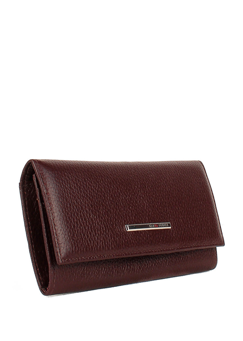 Cartera de piel italiana Burgoña 1101-243