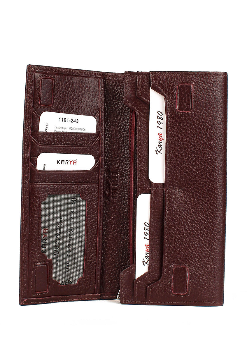 Cartera de piel italiana Burgoña 1101-243