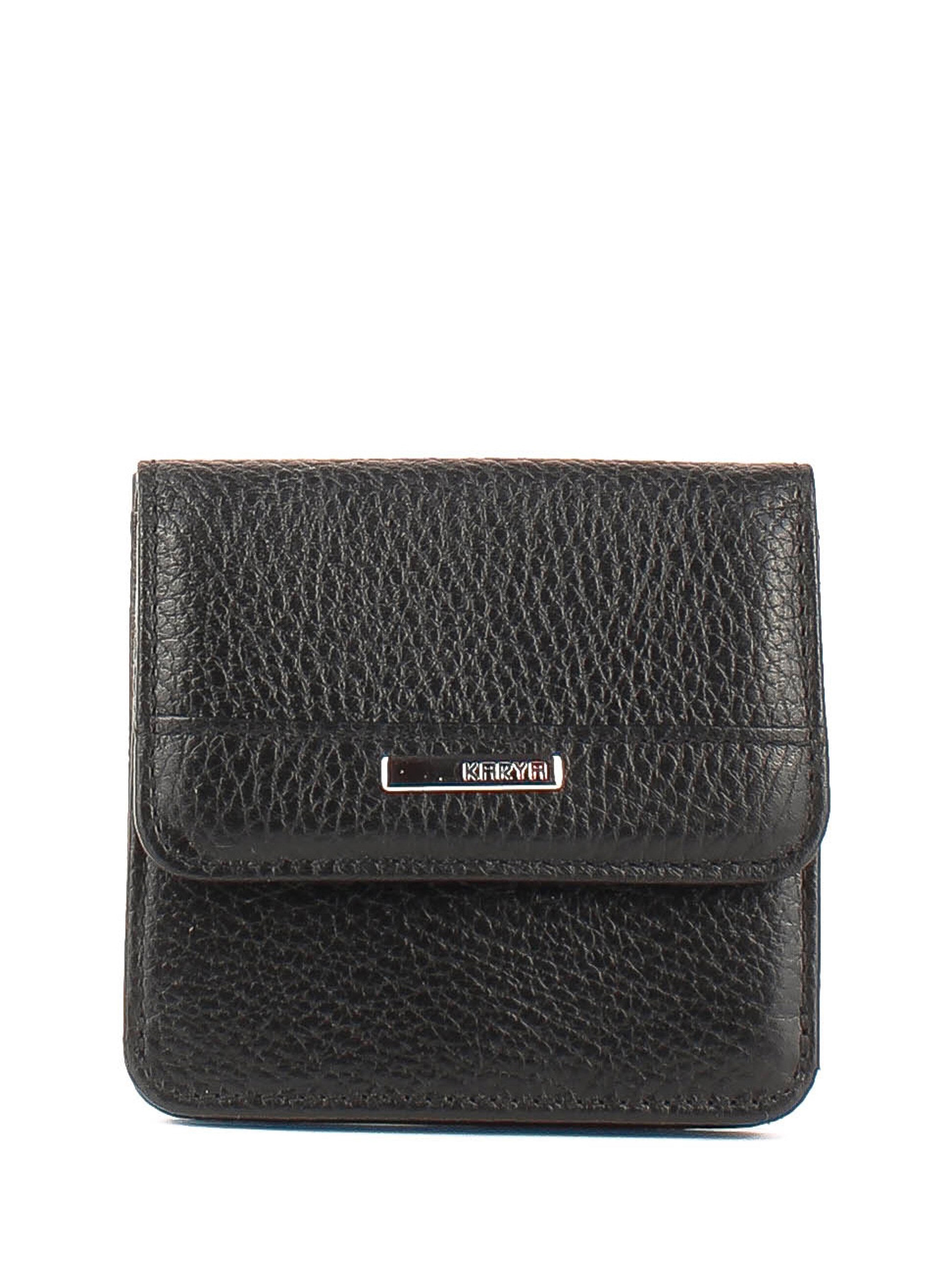 Cartera de piel italiana Negro 1106-45