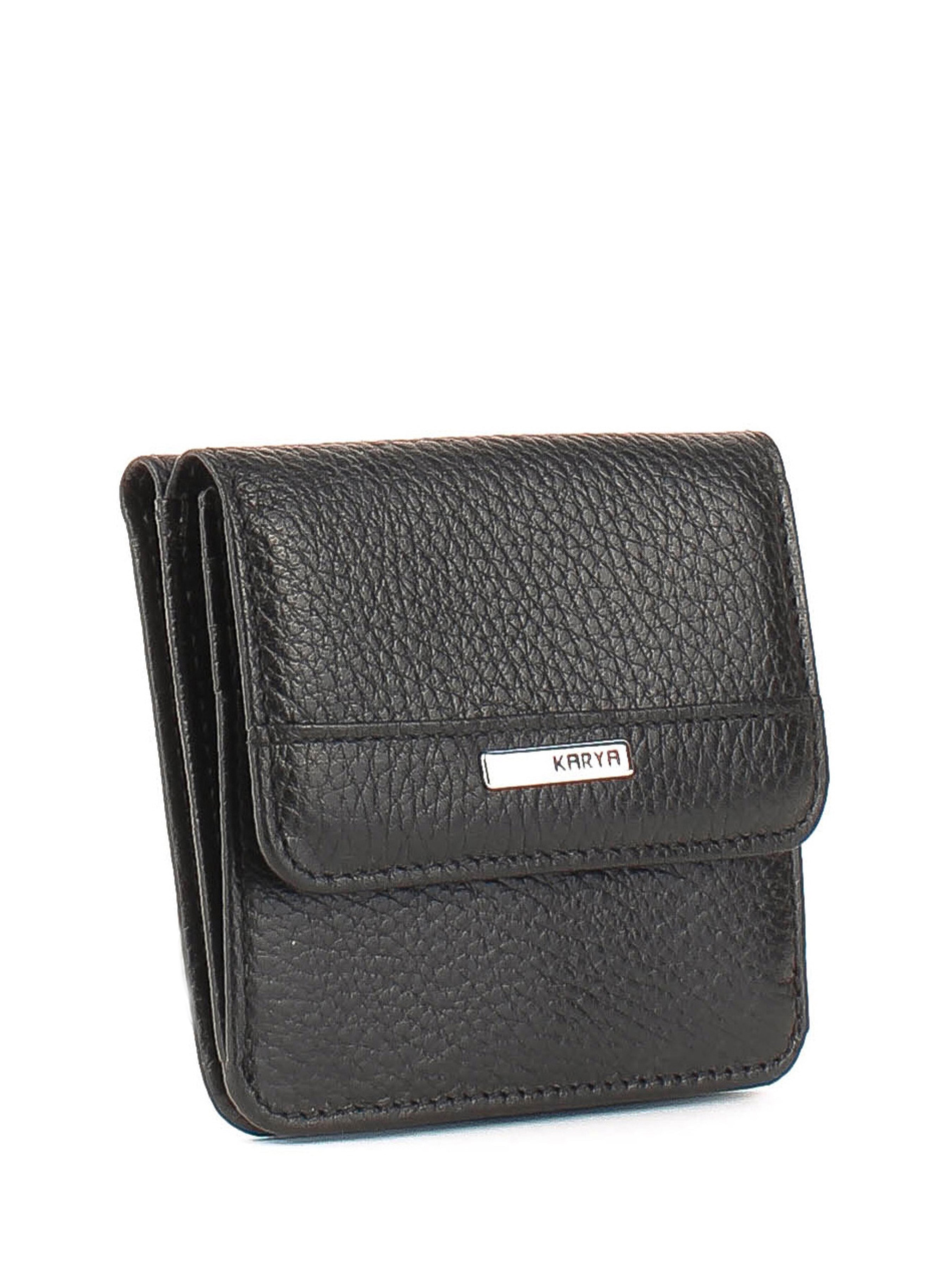 Cartera de piel italiana Negro 1106-45