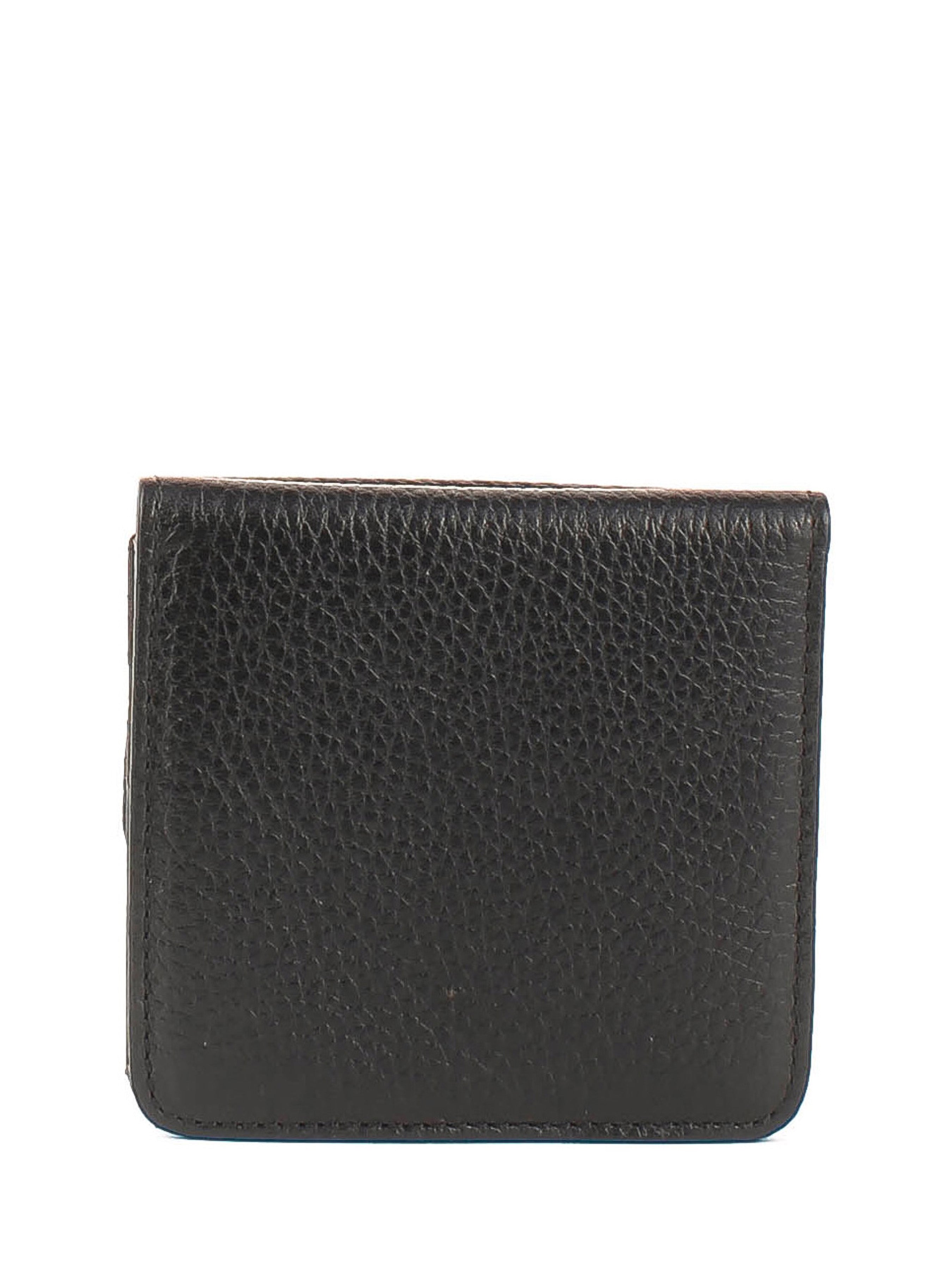 Cartera de piel italiana Negro 1106-45