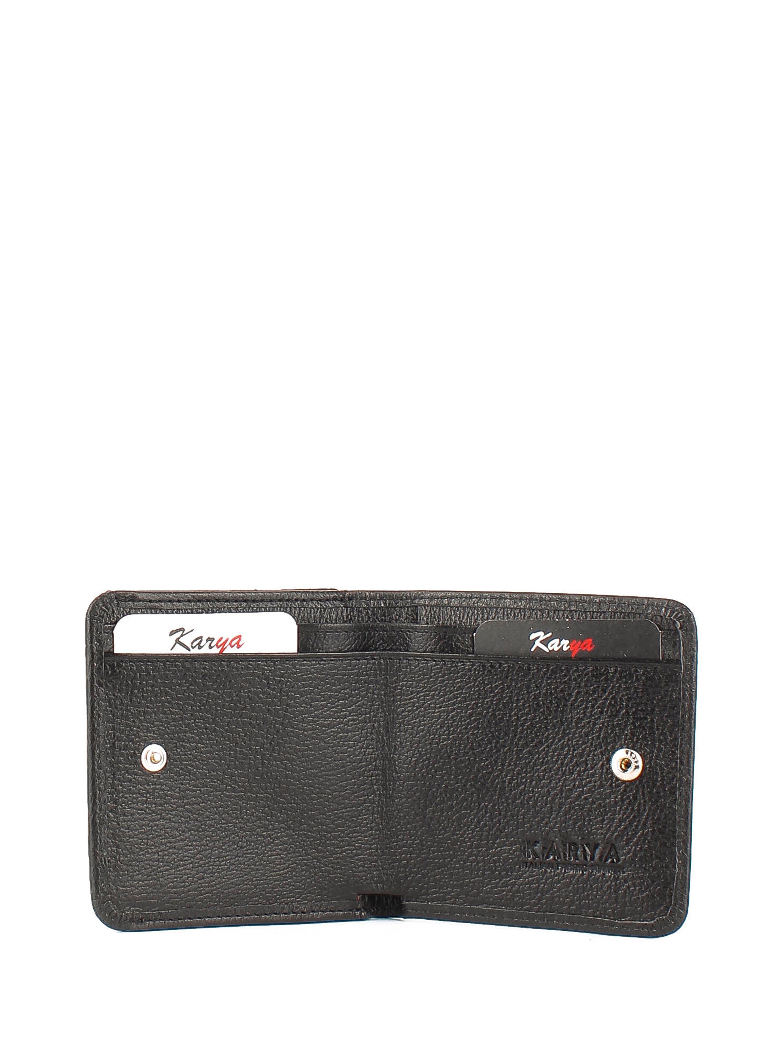 Cartera de piel italiana Negro 1106-45