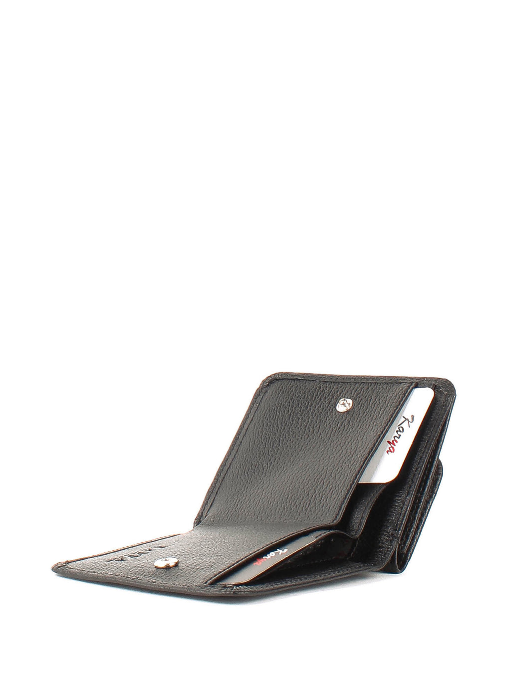 Cartera de piel italiana Negro 1106-45