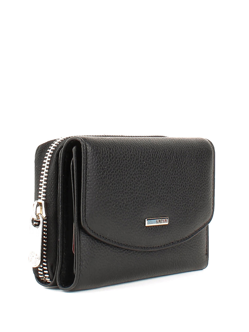 Cartera de piel italiana Negro 1192-45