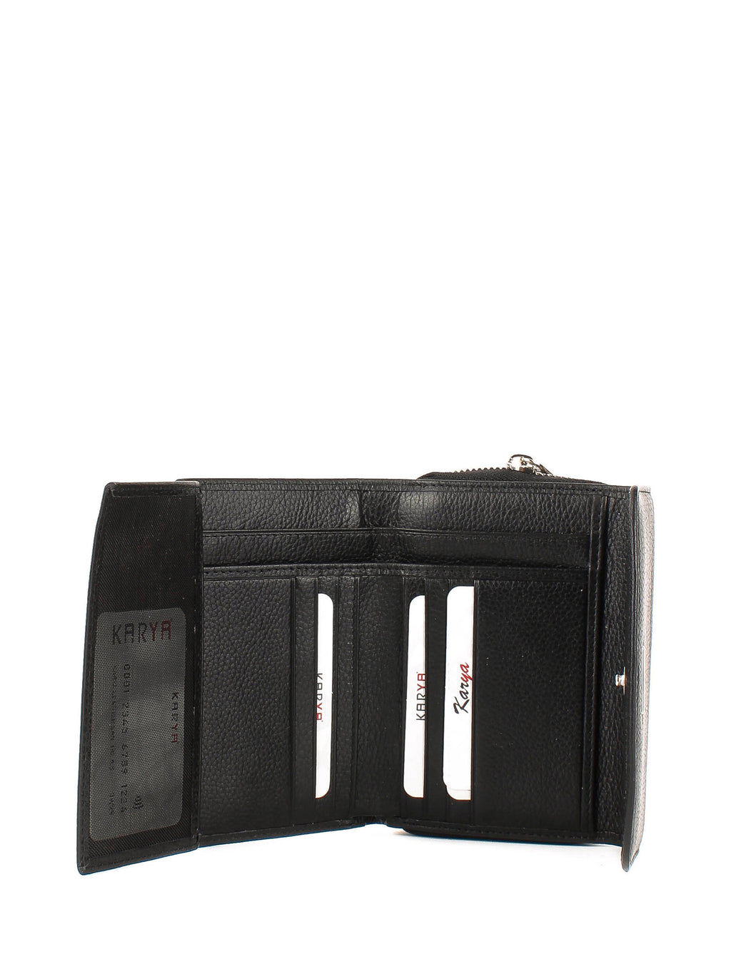 Cartera de piel italiana Negro 1192-45