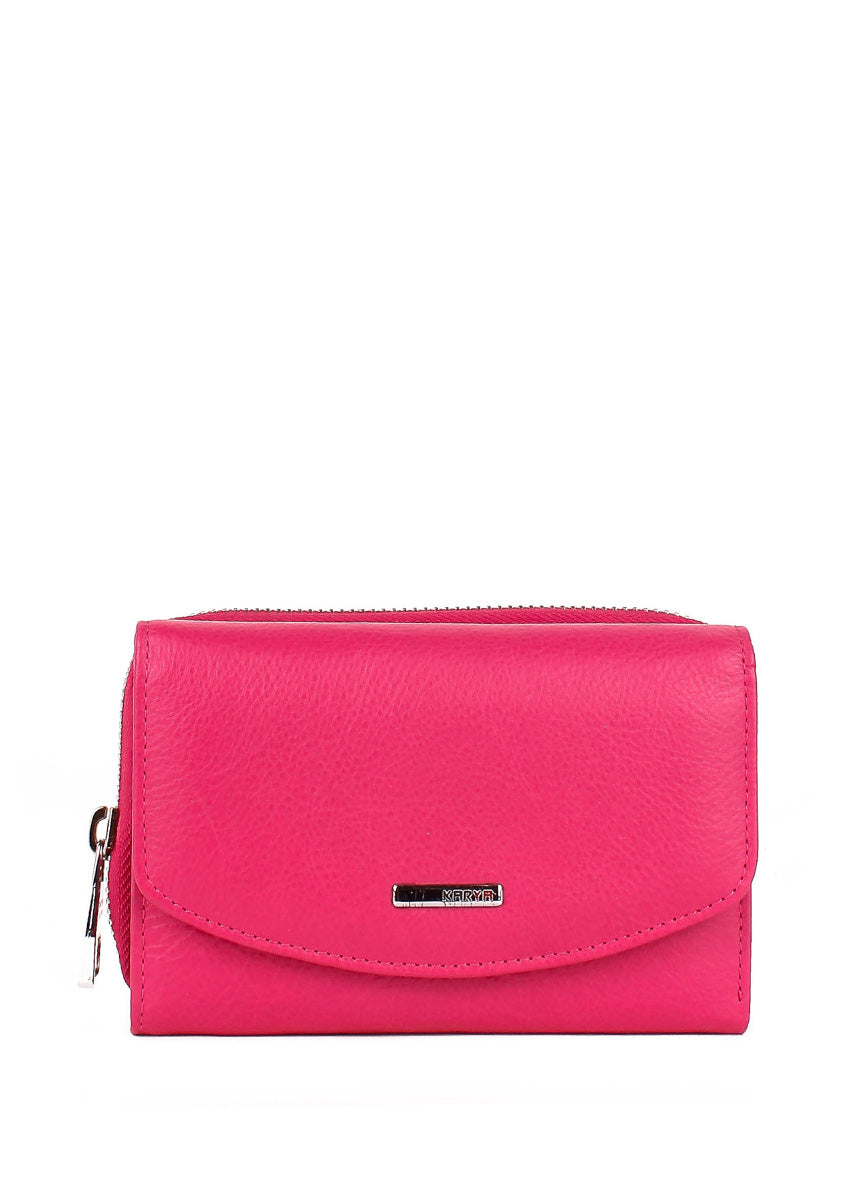 Cartera de piel italiana Rosa 1192-040