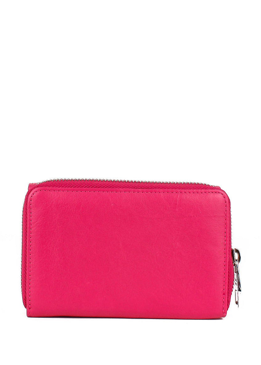 Cartera de piel italiana Rosa 1192-040