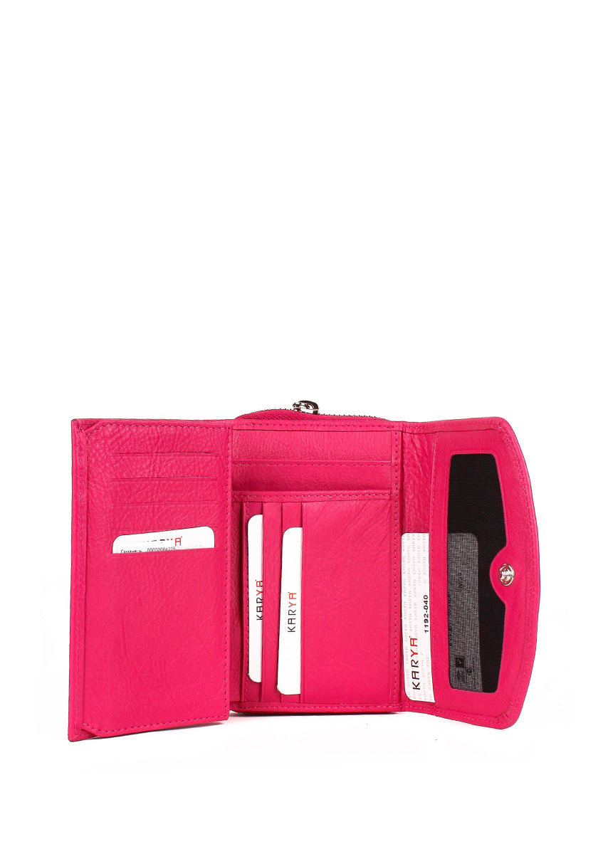 Cartera de piel italiana Rosa 1192-040