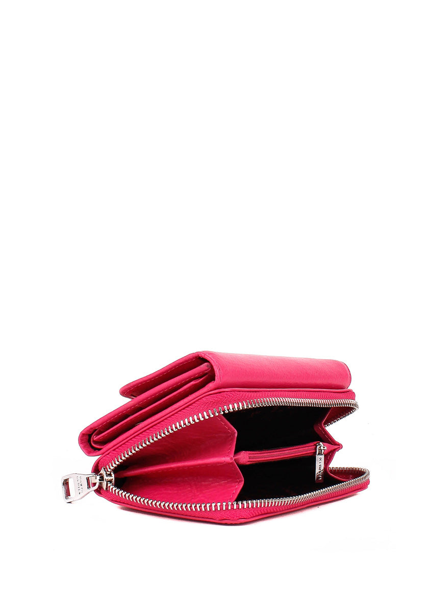 Cartera de piel italiana Rosa 1192-040