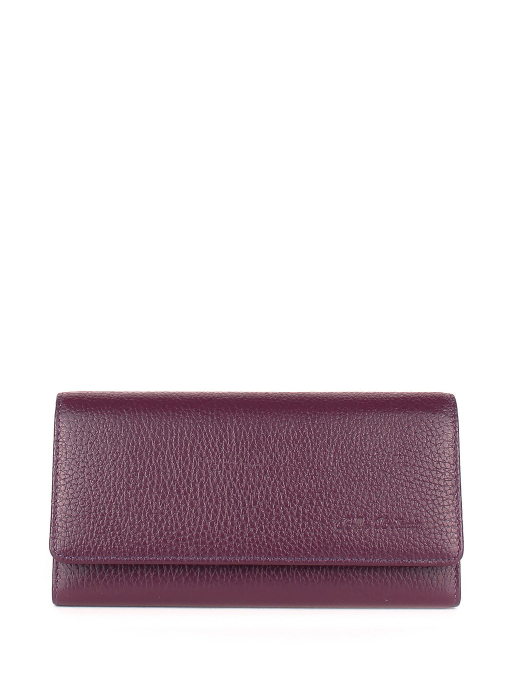 Cartera de piel italiana Morado 900-413