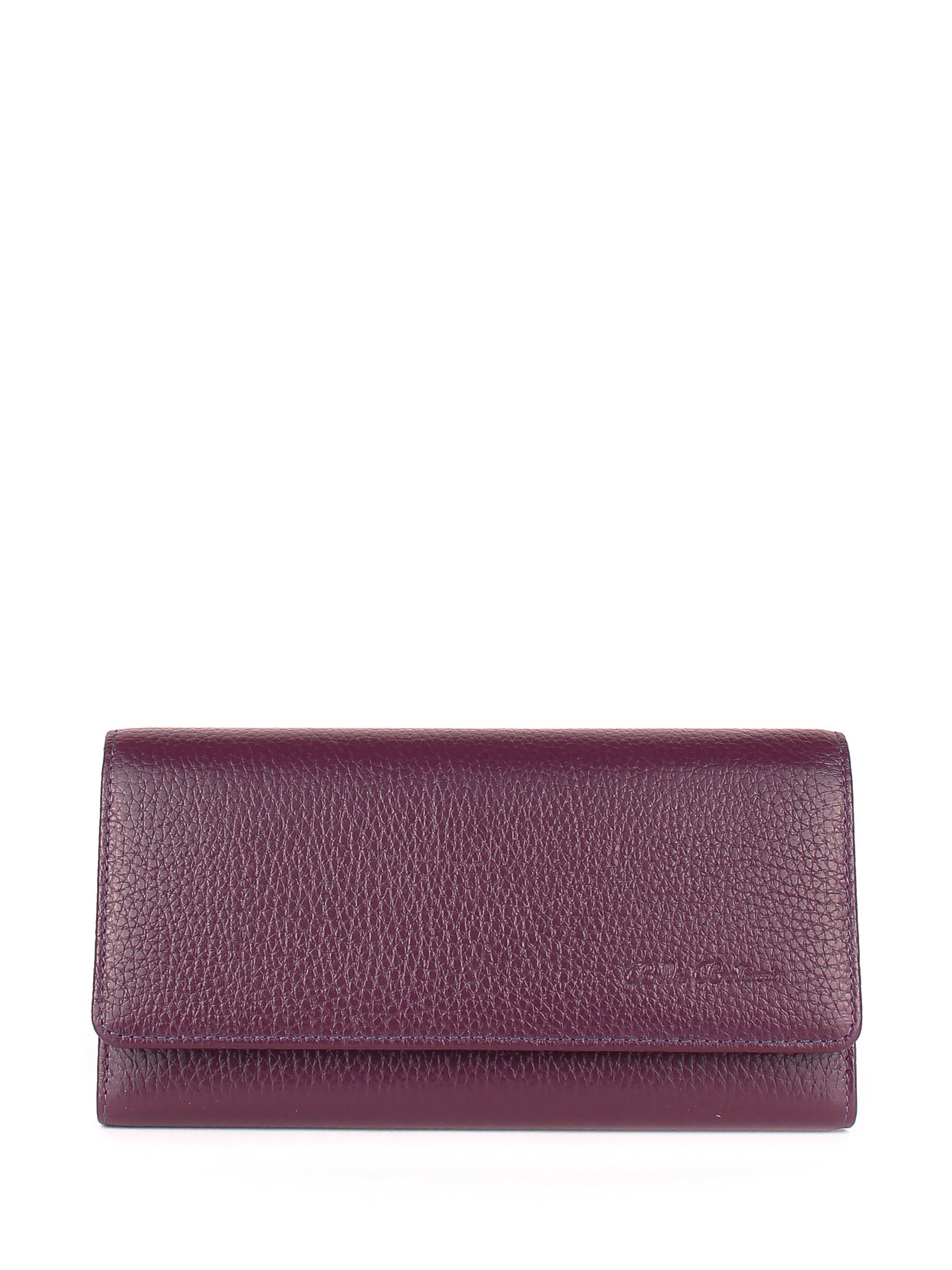 Cartera de piel italiana Morado 900-413