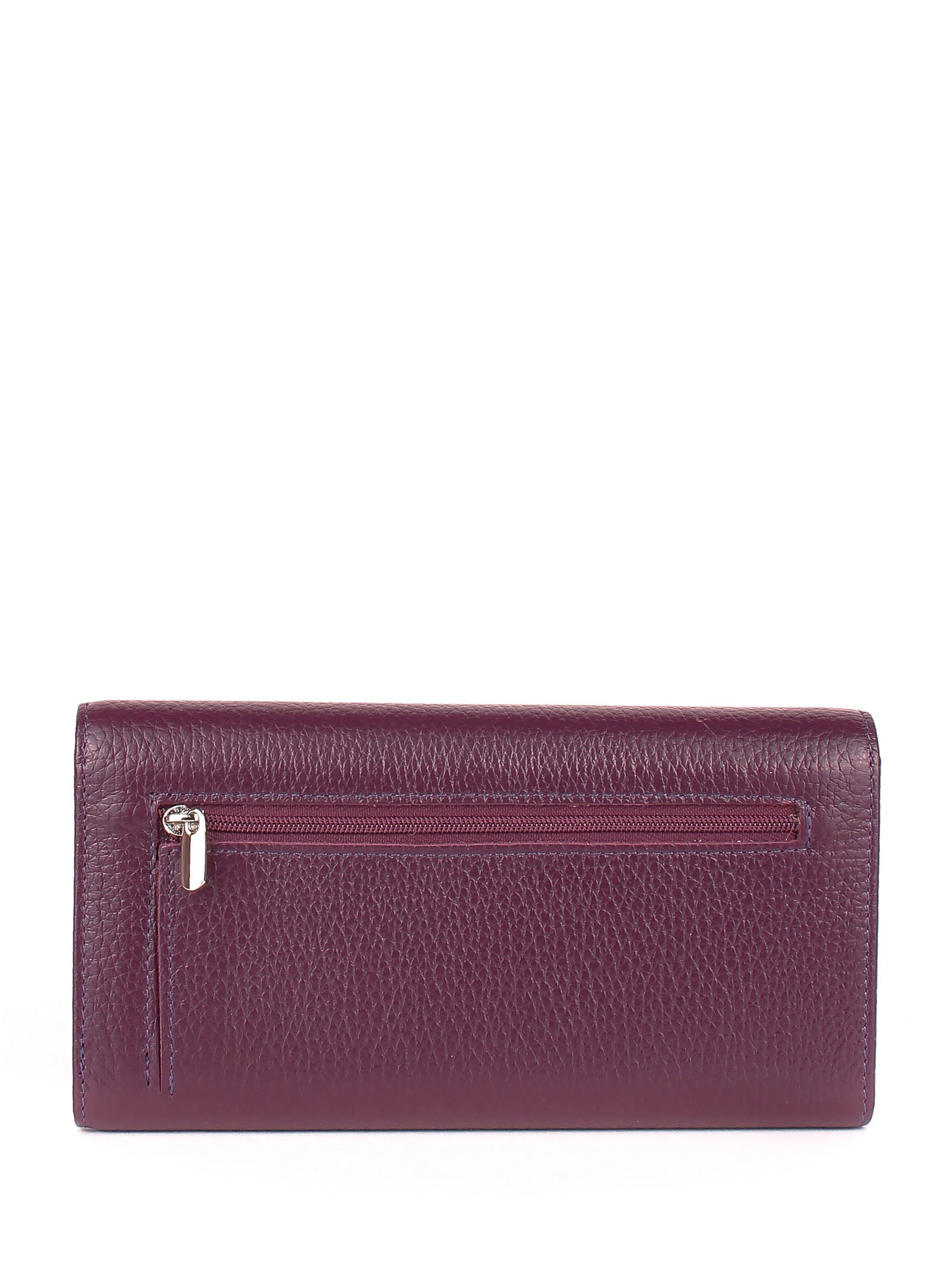 Cartera de piel italiana Morado 900-413