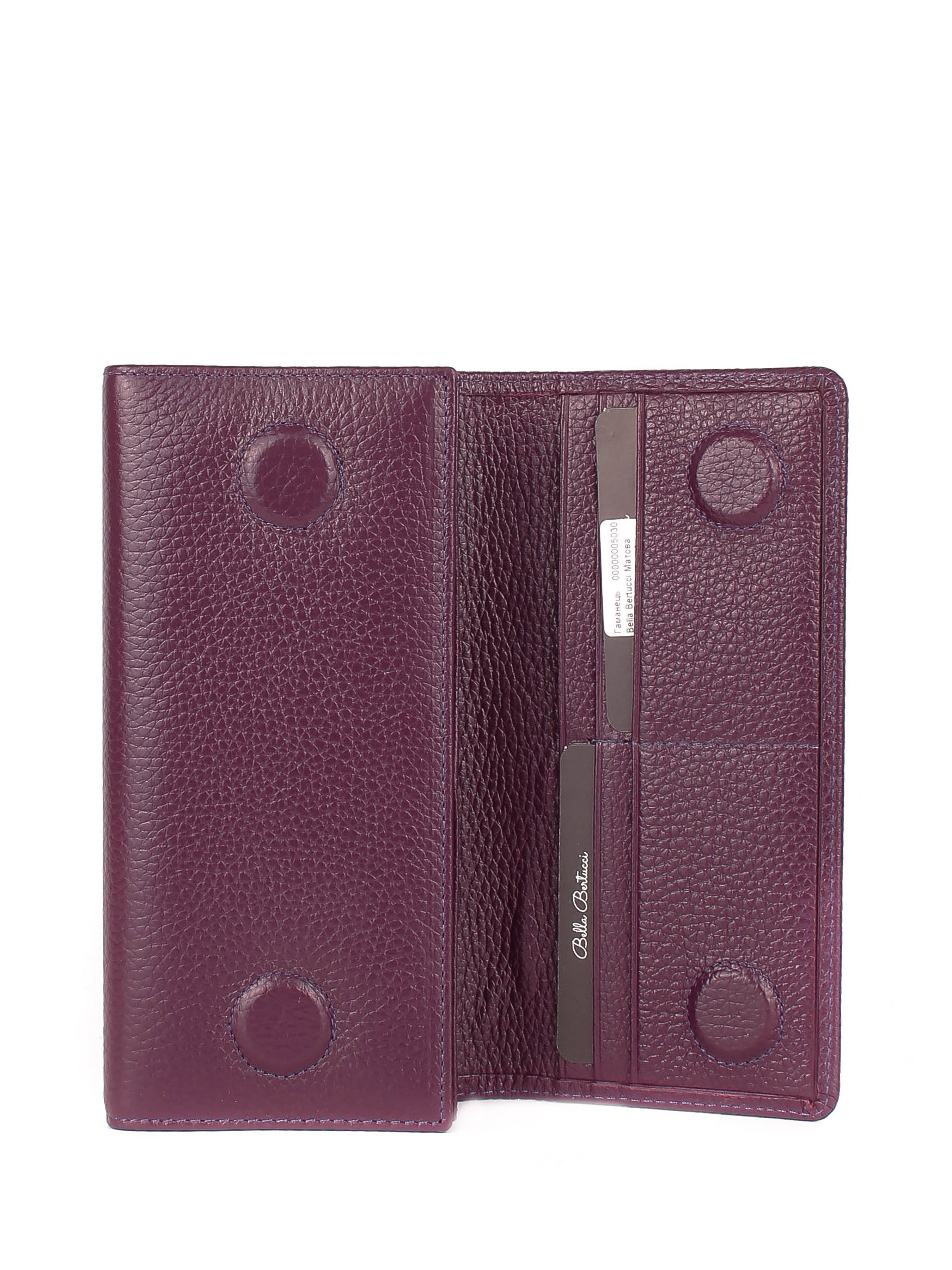 Cartera de piel italiana Morado 900-413