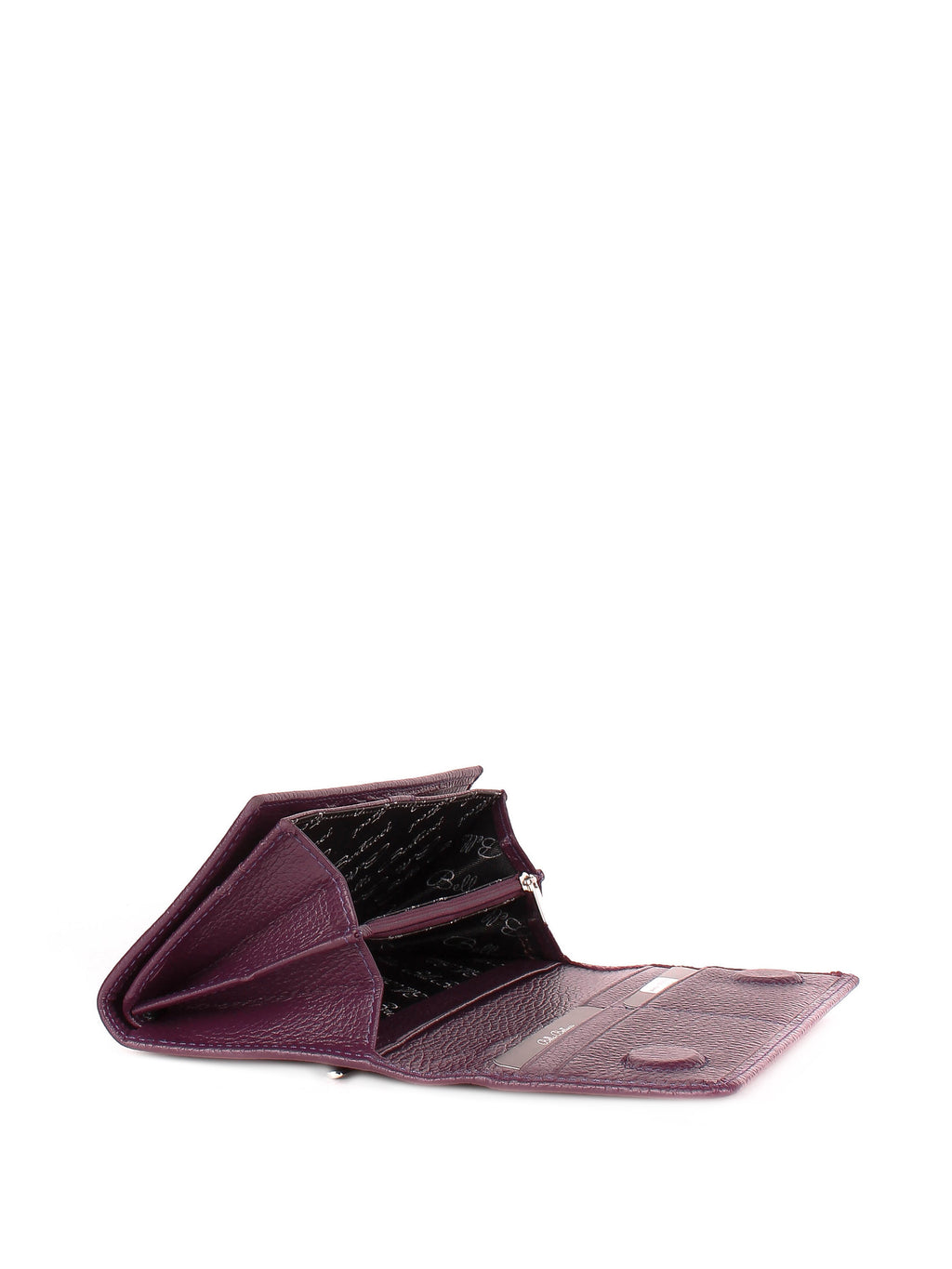 Cartera de piel italiana Morado 900-413