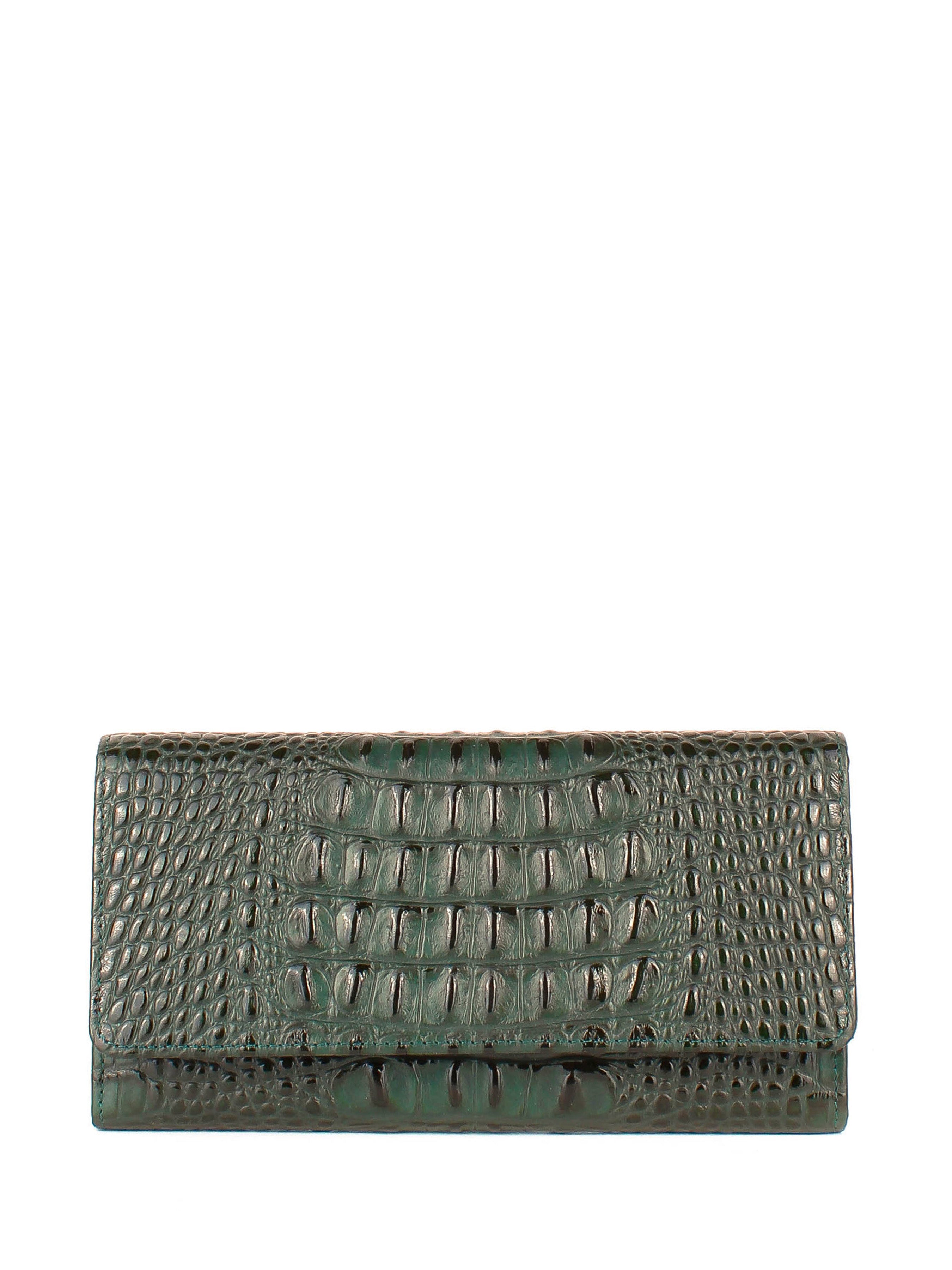 Cartera de piel italiana Verde 900-908