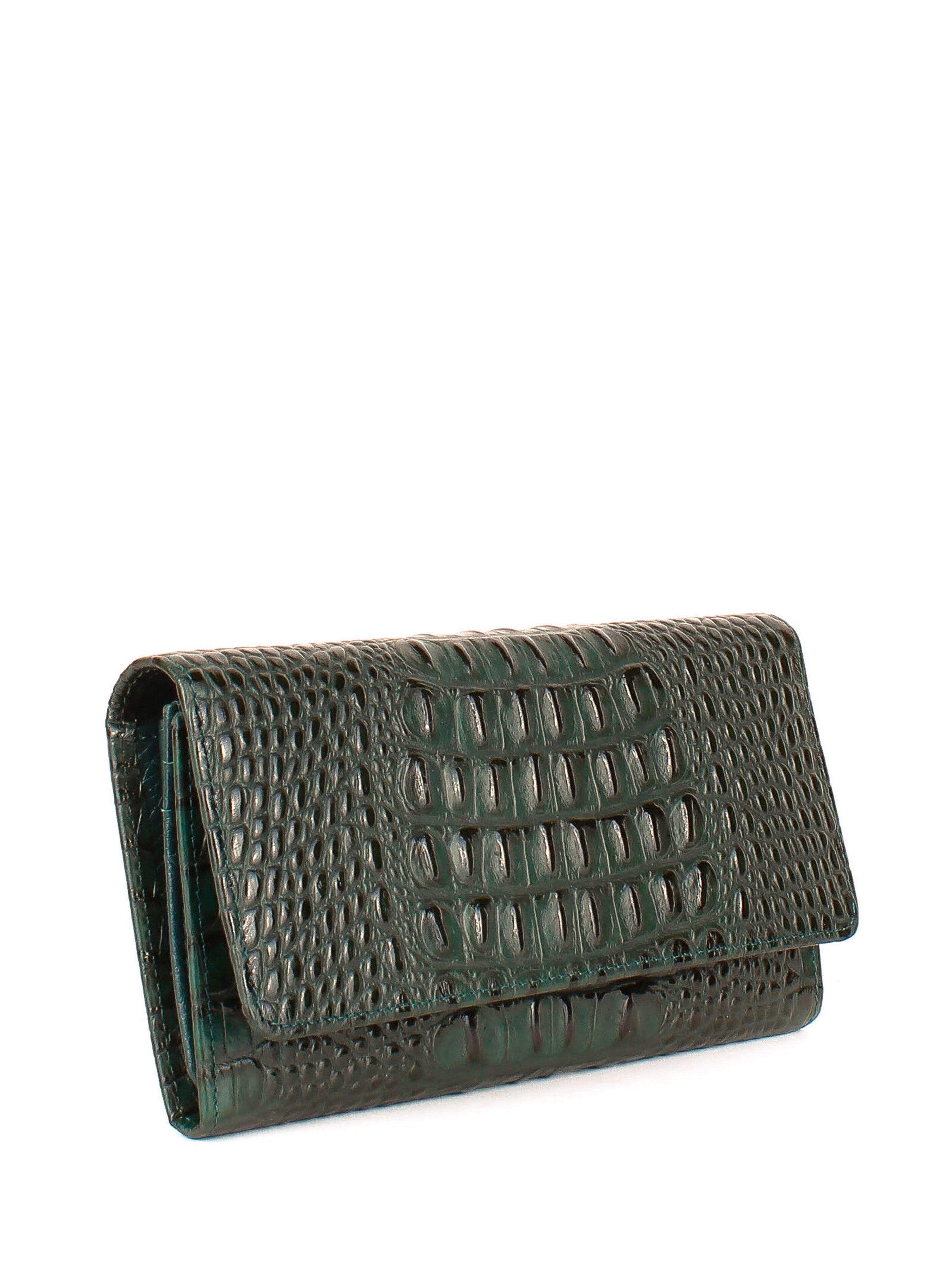 Cartera de piel italiana Verde 900-908