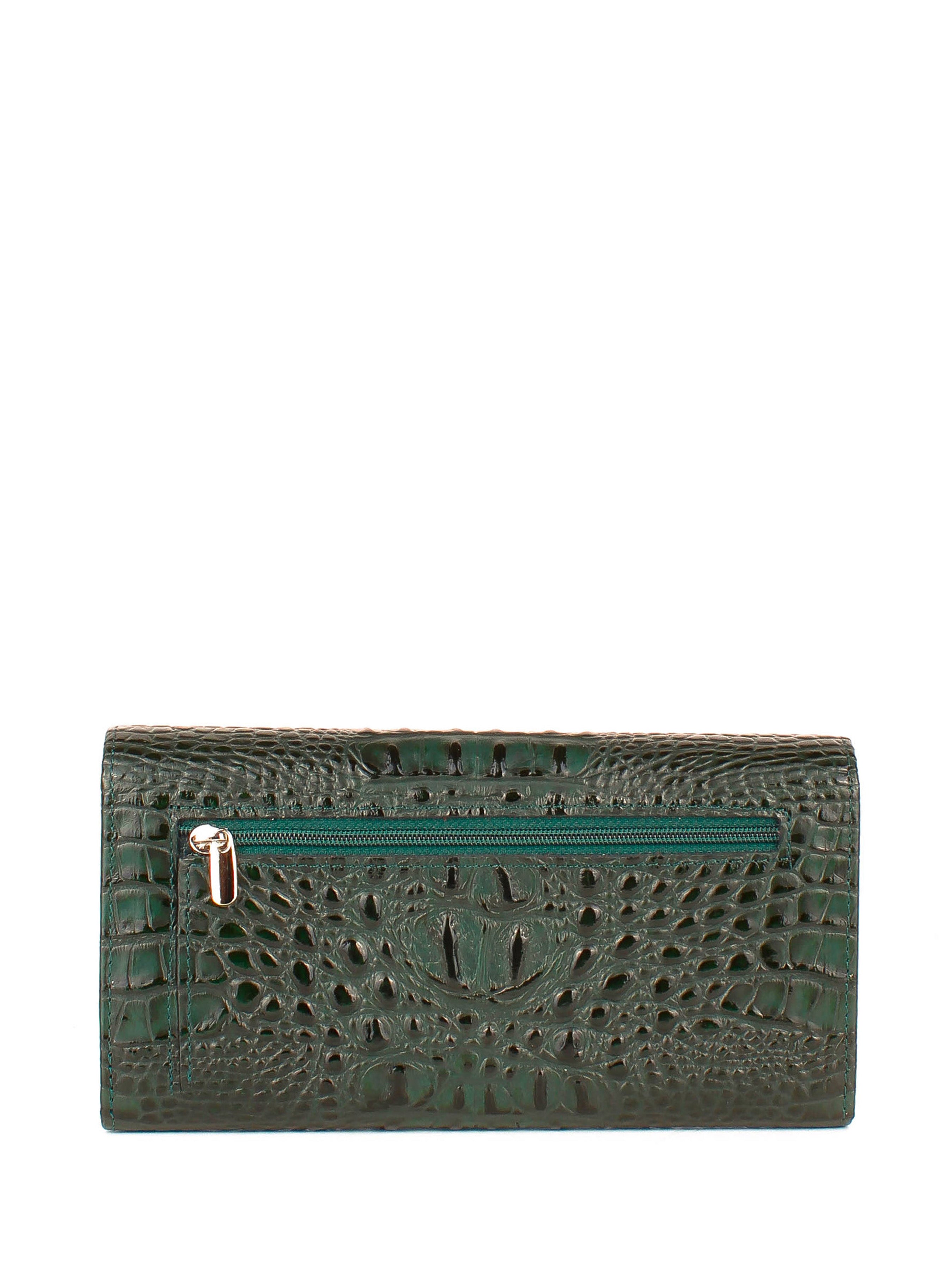 Cartera de piel italiana Verde 900-908