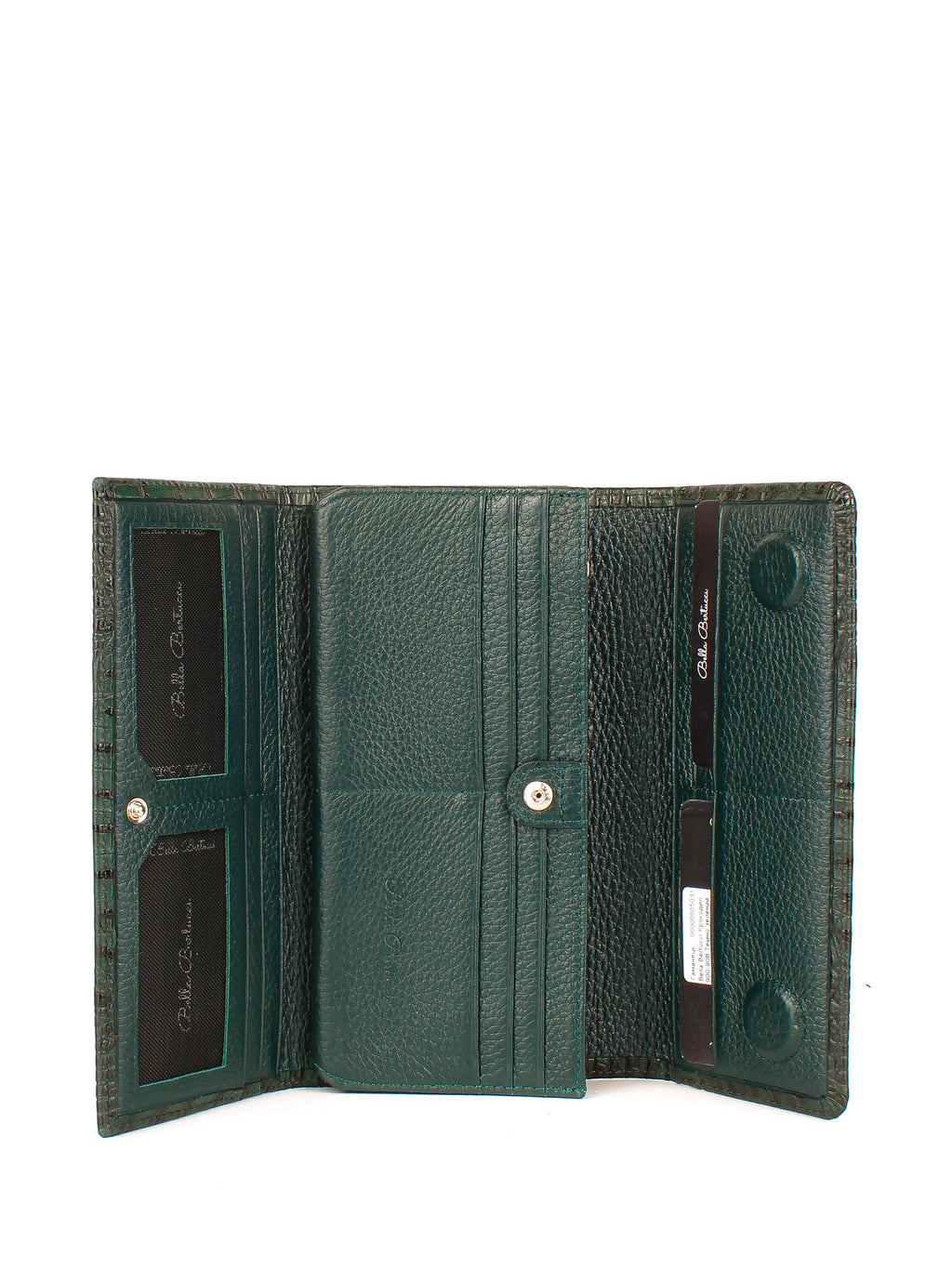 Cartera de piel italiana Verde 900-908