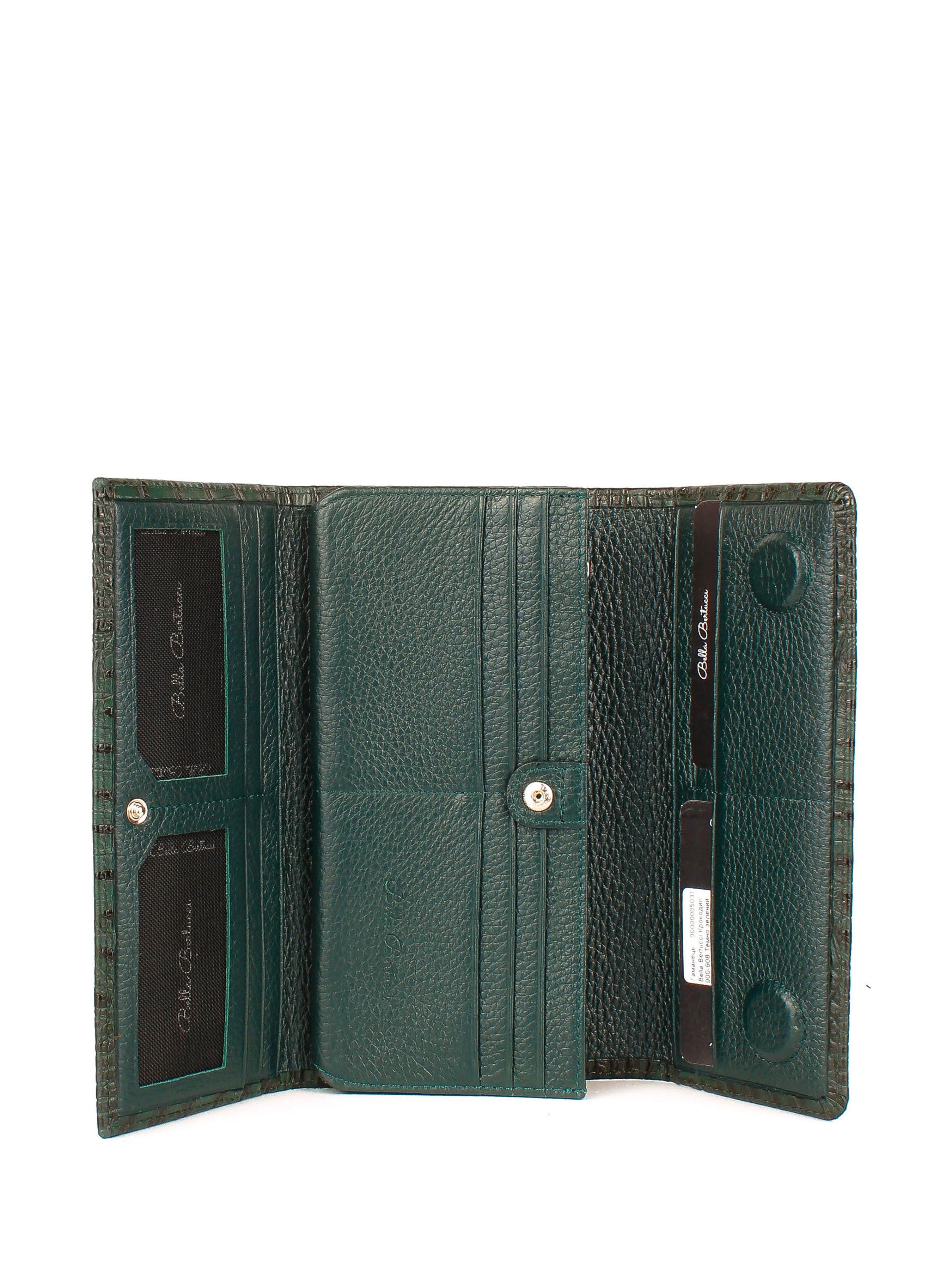 Cartera de piel italiana Verde 900-908