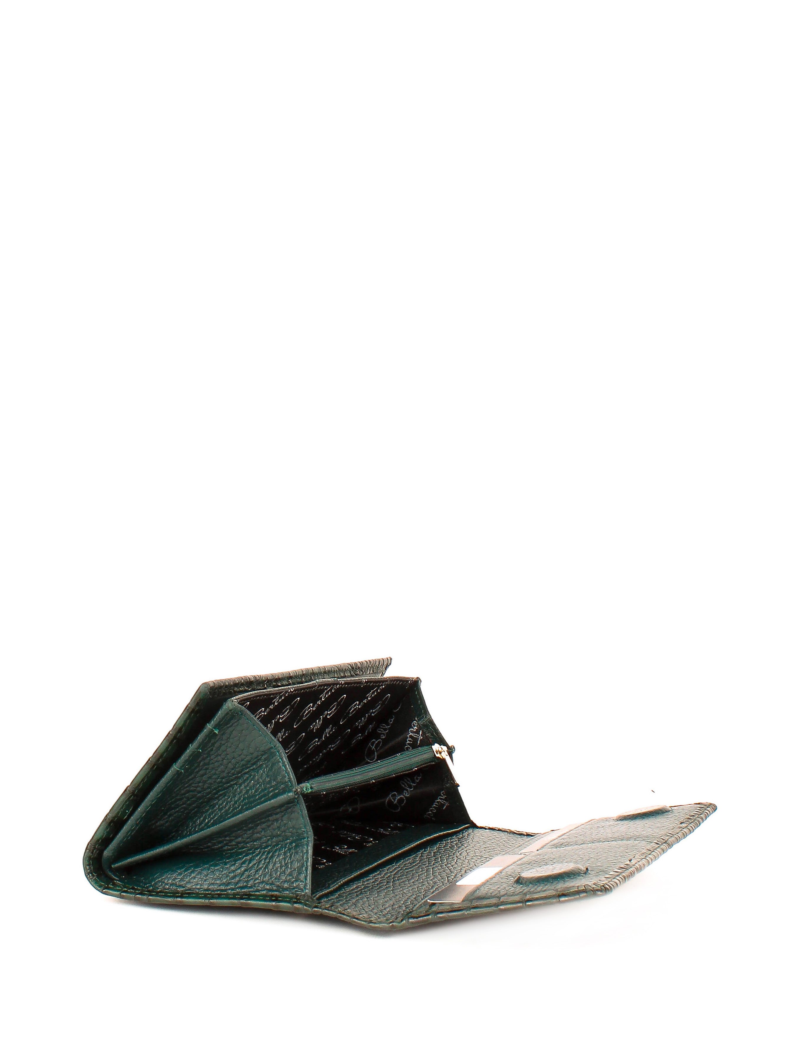 Cartera de piel italiana Verde 900-908