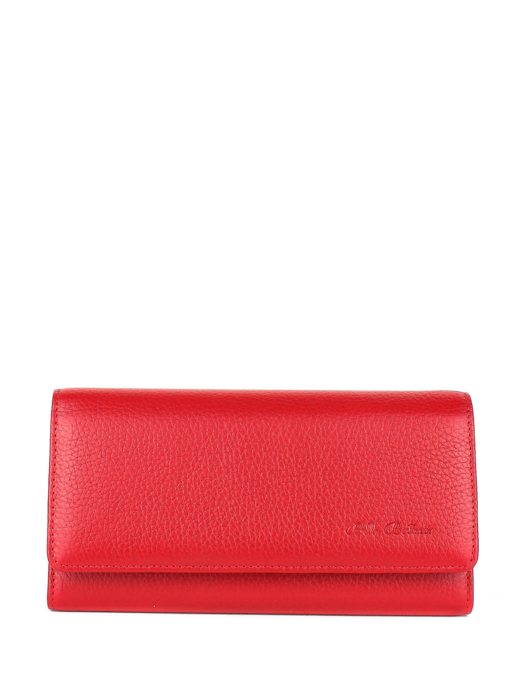 Cartera de piel italiana Rojo 900-4