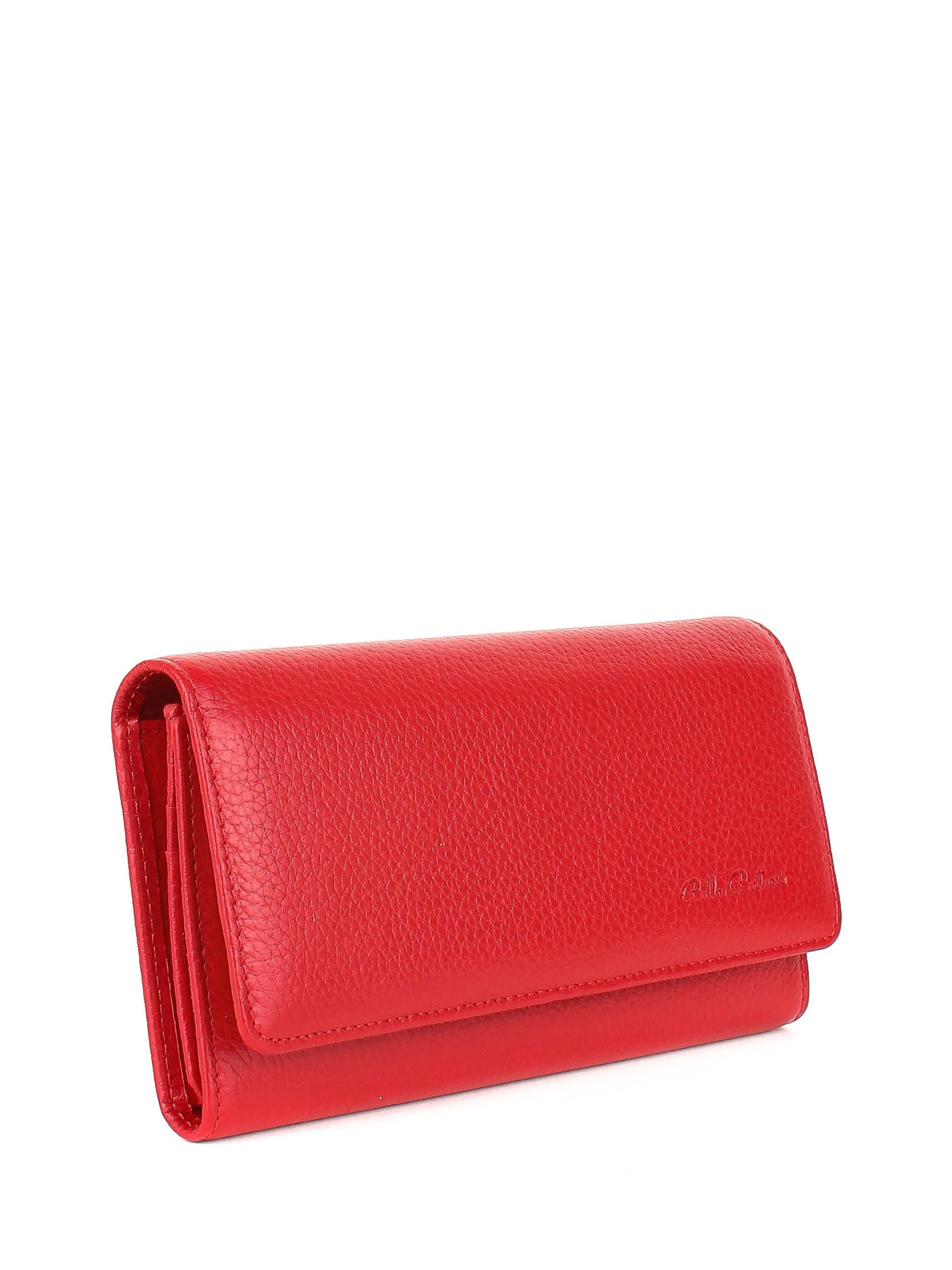 Cartera de piel italiana Rojo 900-4