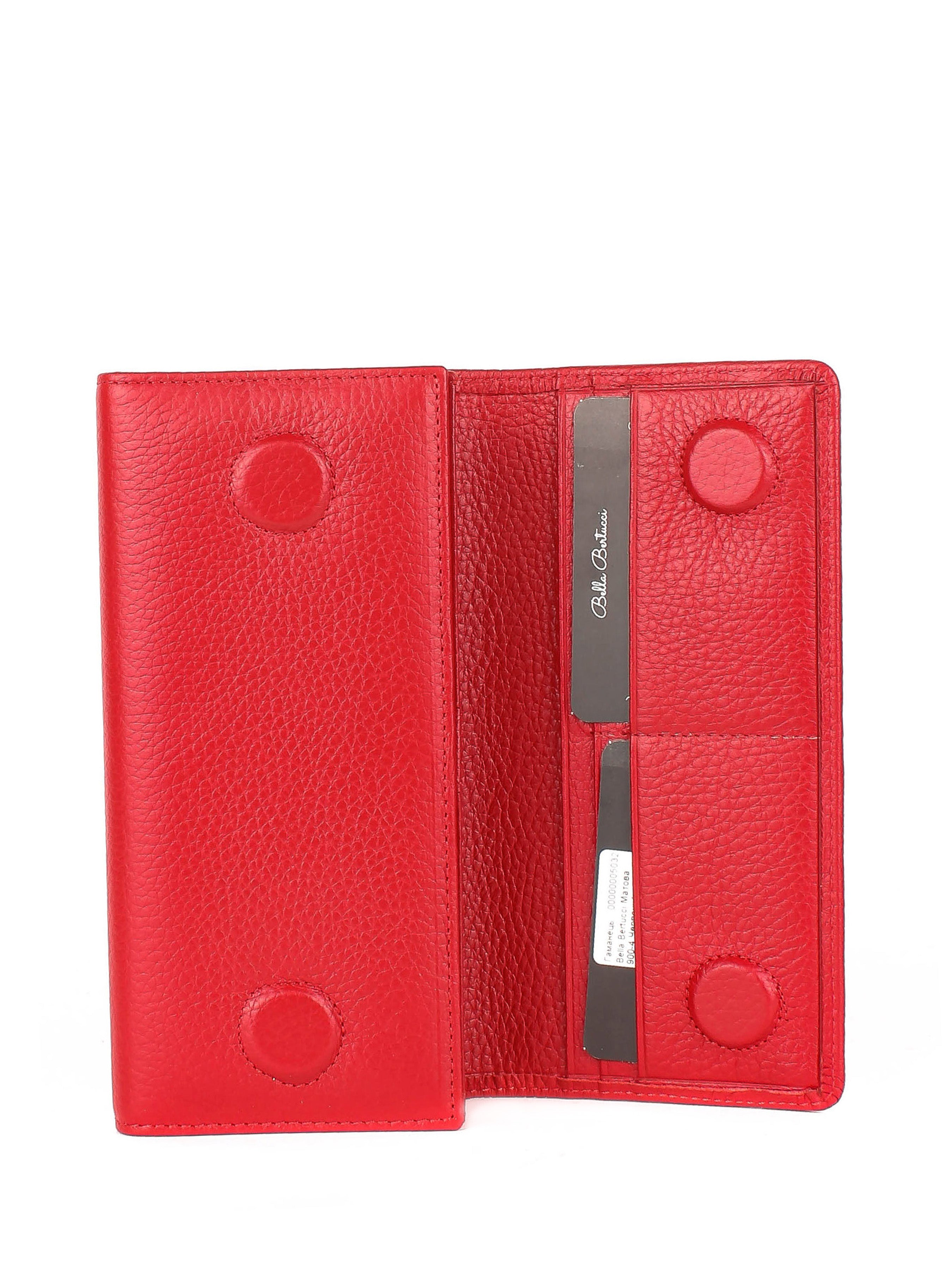 Cartera de piel italiana Rojo 900-4