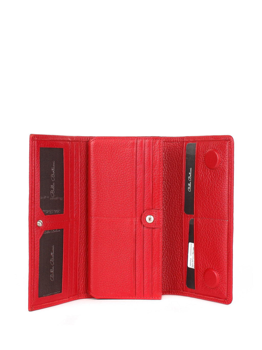 Cartera de piel italiana Rojo 900-4