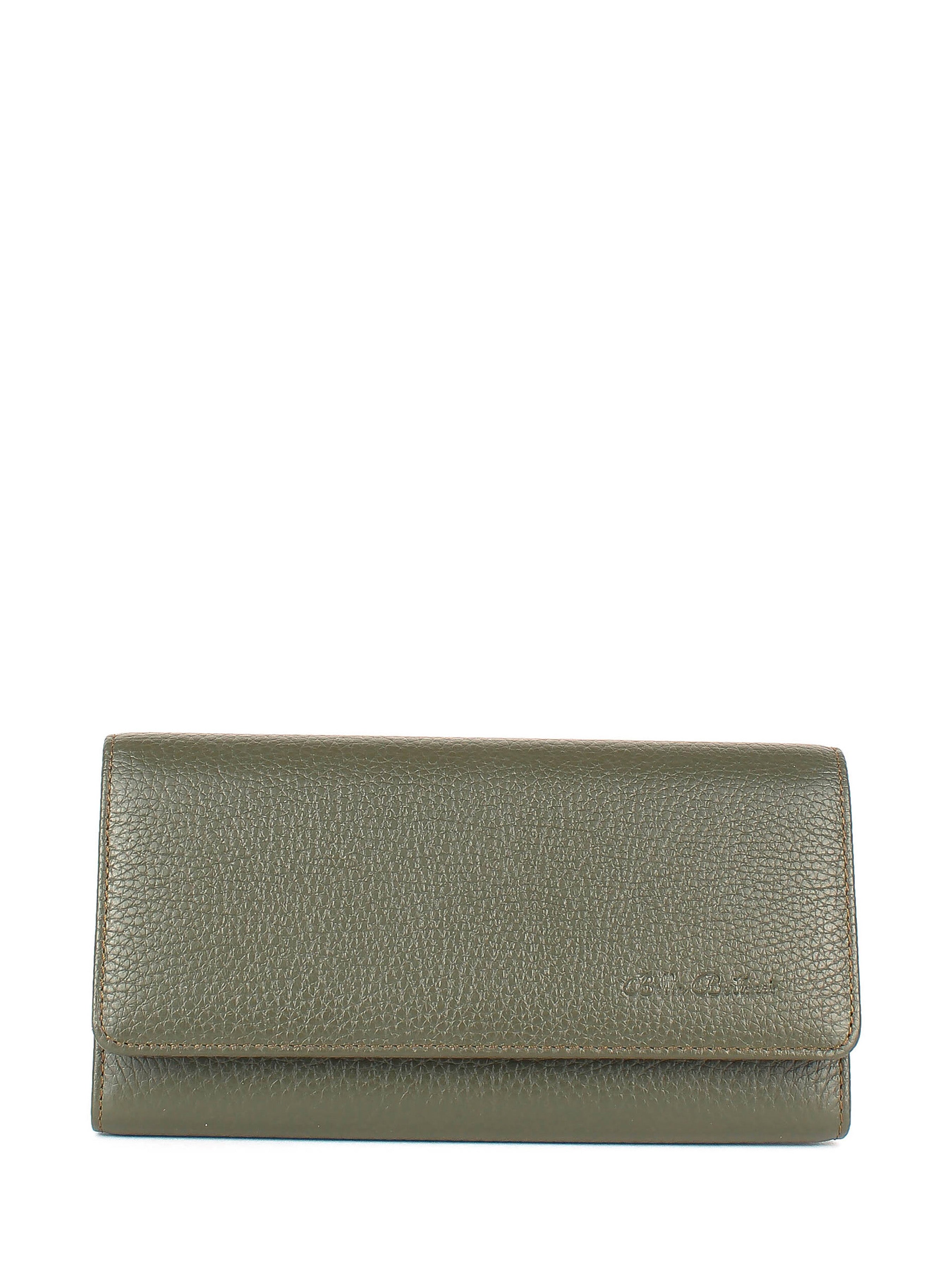 Cartera de piel italiana Verde 900-774