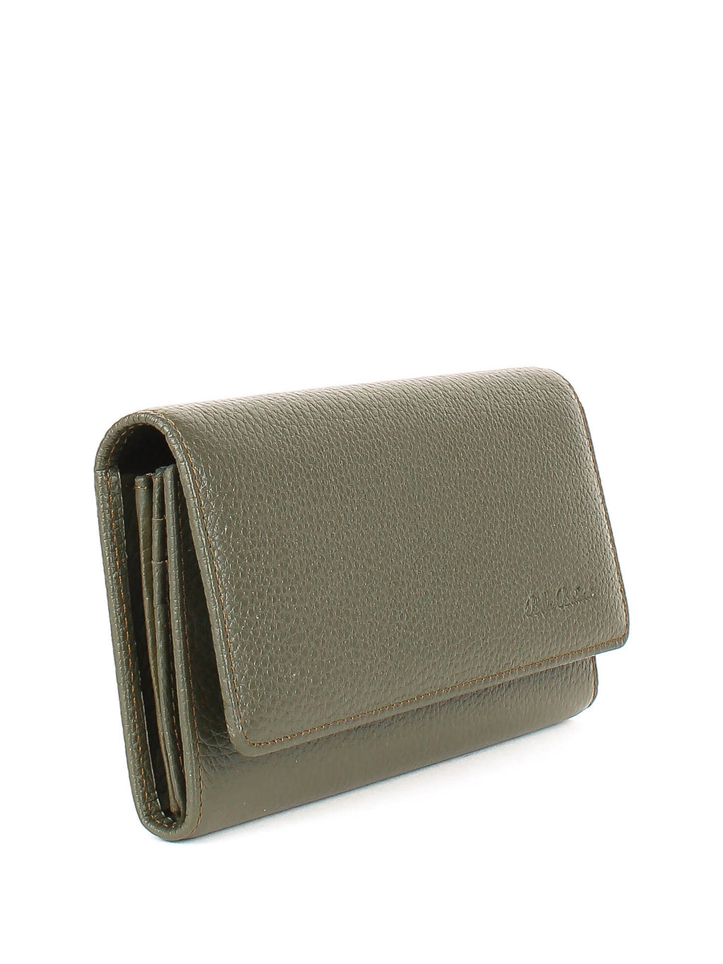 Cartera de piel italiana Verde 900-774