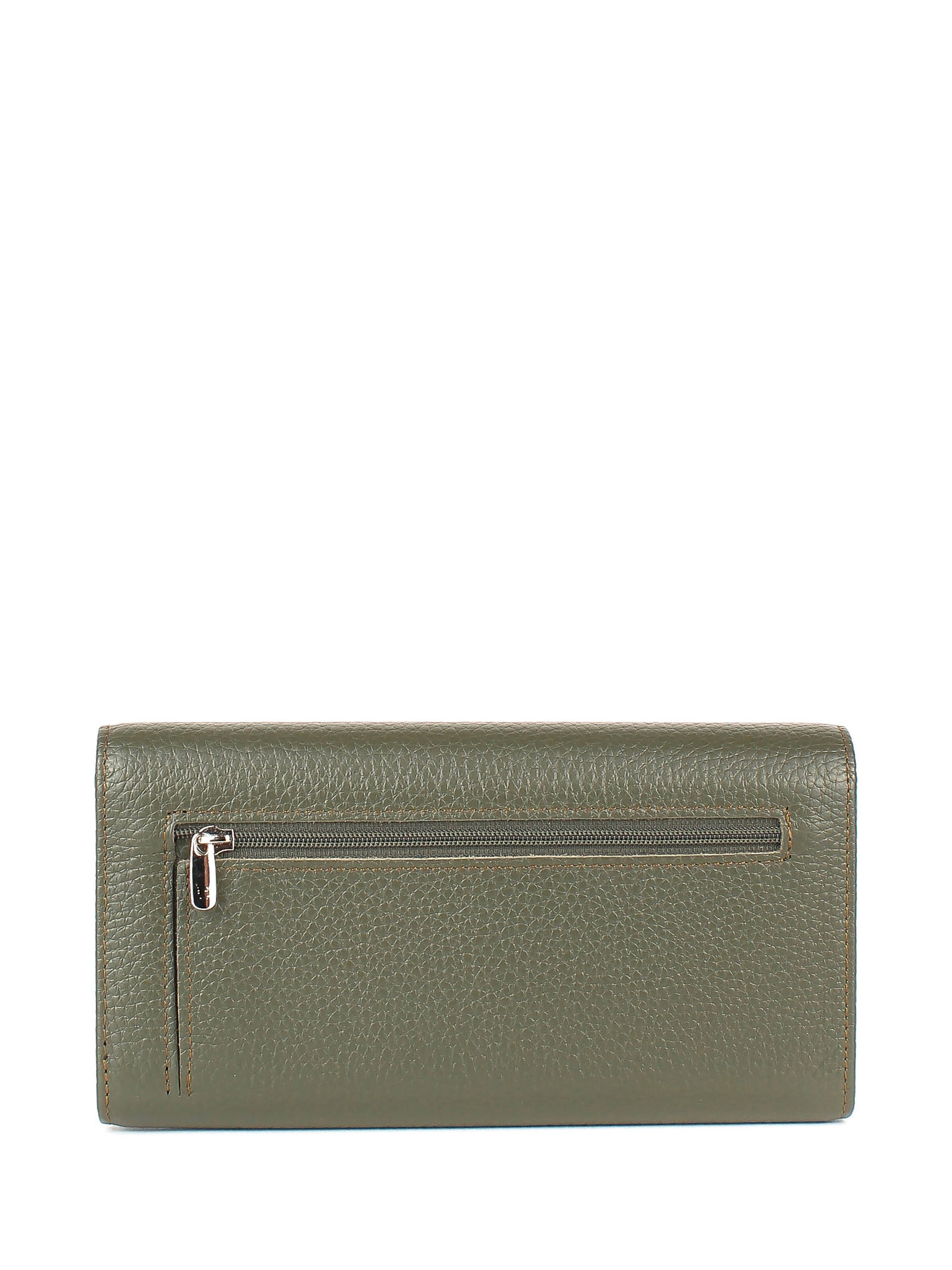 Cartera de piel italiana Verde 900-774