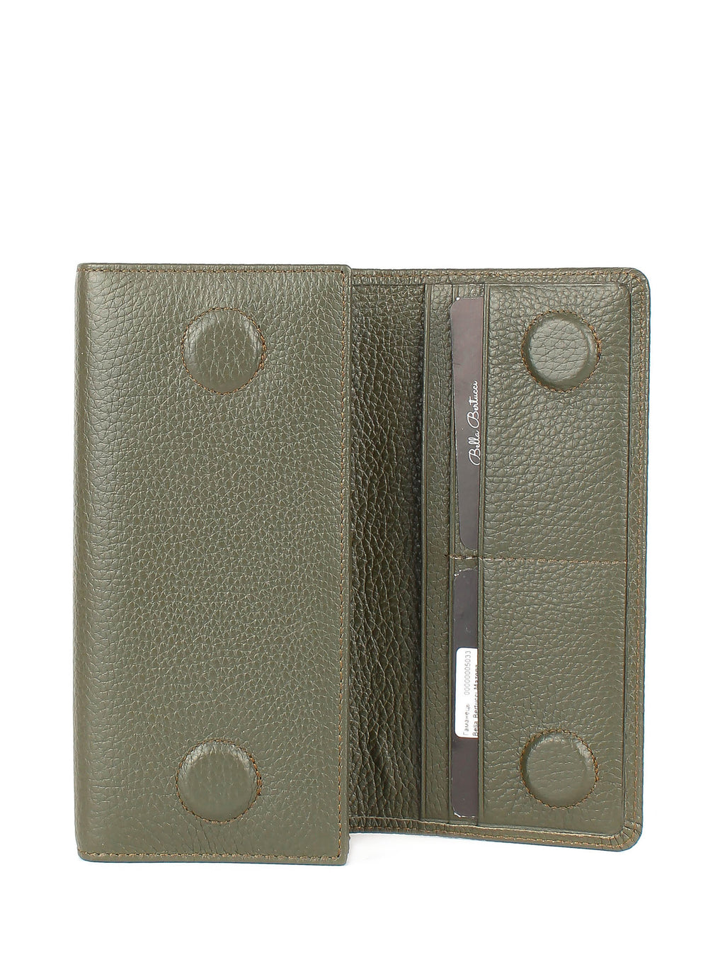 Cartera de piel italiana Verde 900-774