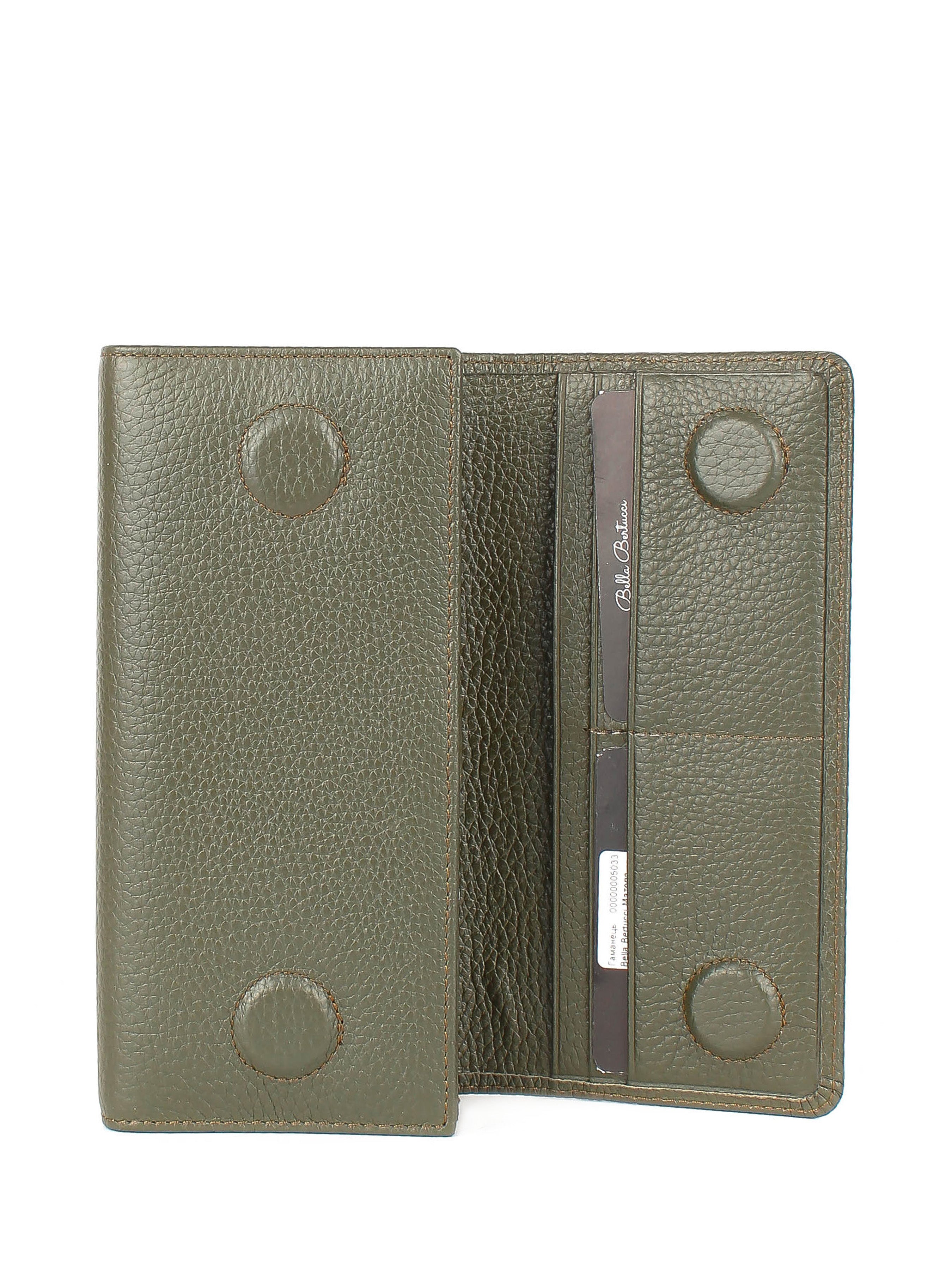 Cartera de piel italiana Verde 900-774