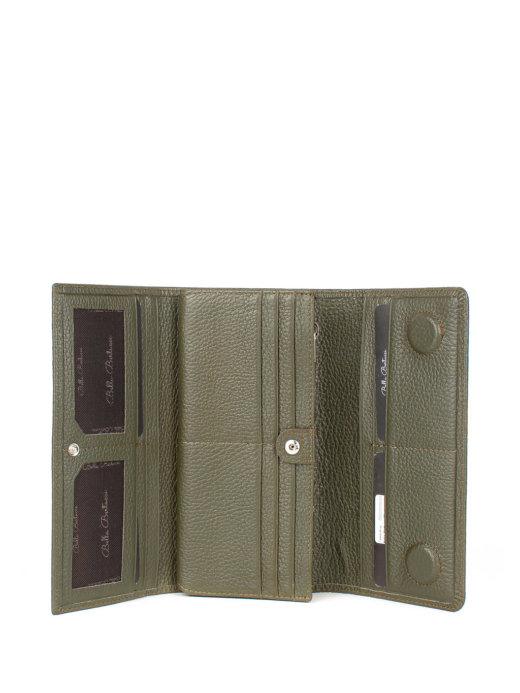 Cartera de piel italiana Verde 900-774