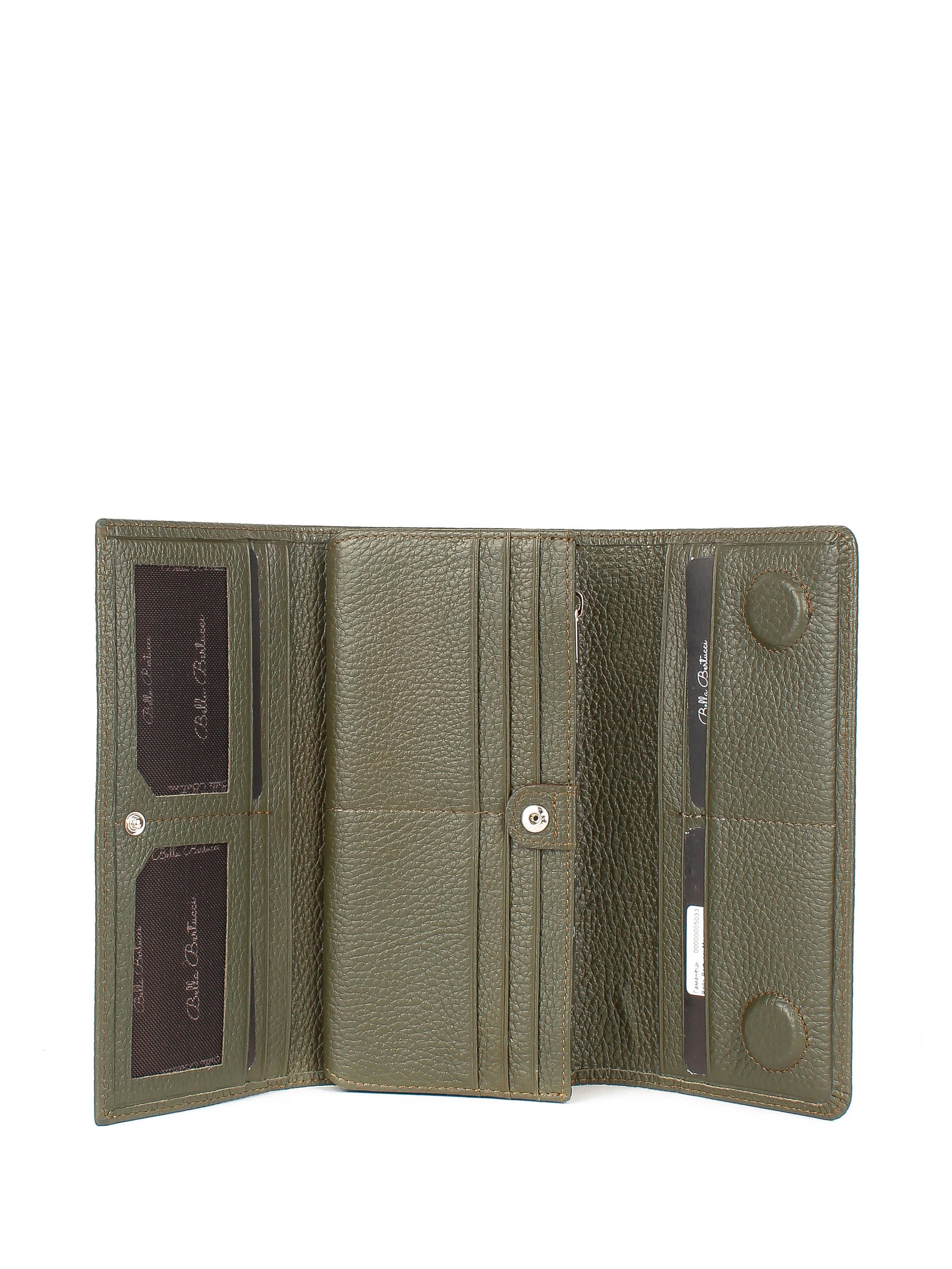 Cartera de piel italiana Verde 900-774