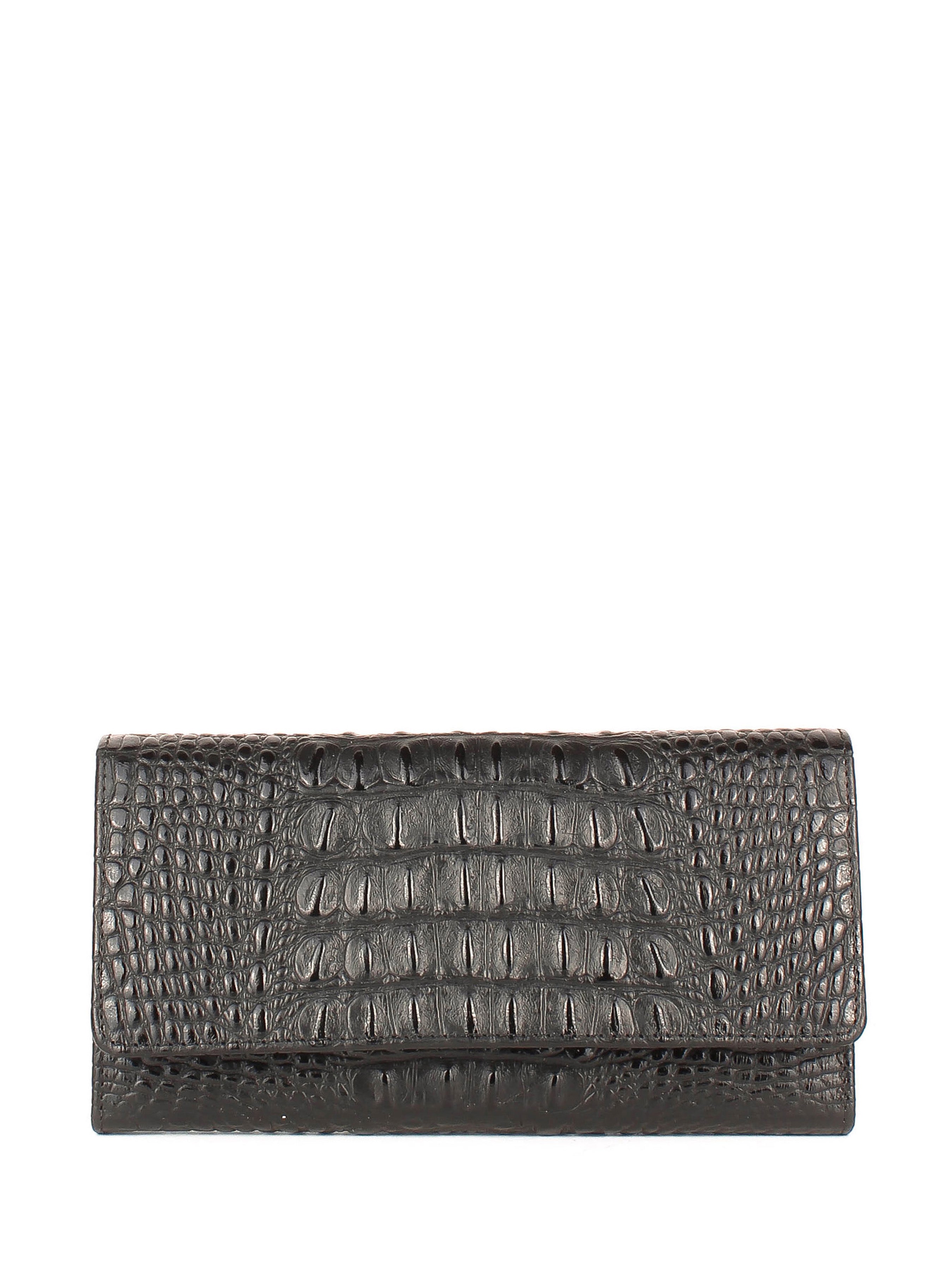 Cartera de piel italiana Negro 900-884