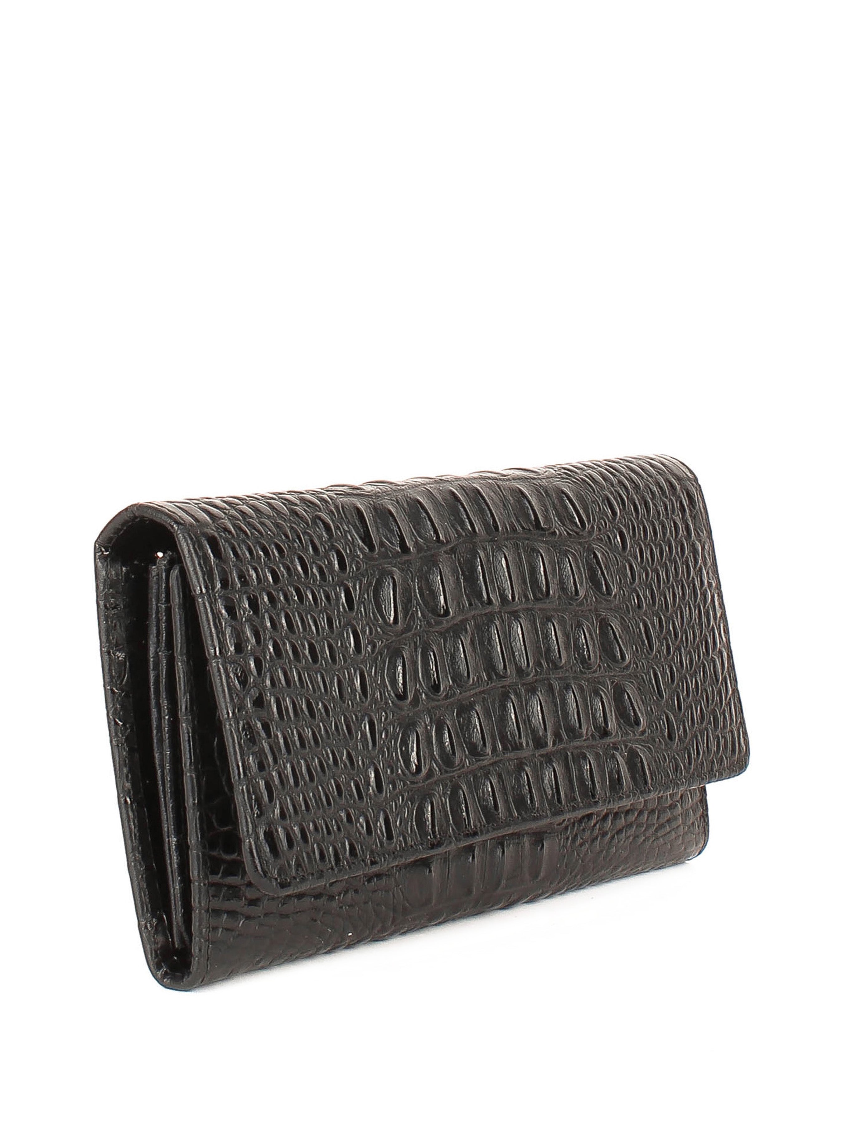 Cartera de piel italiana Negro 900-884