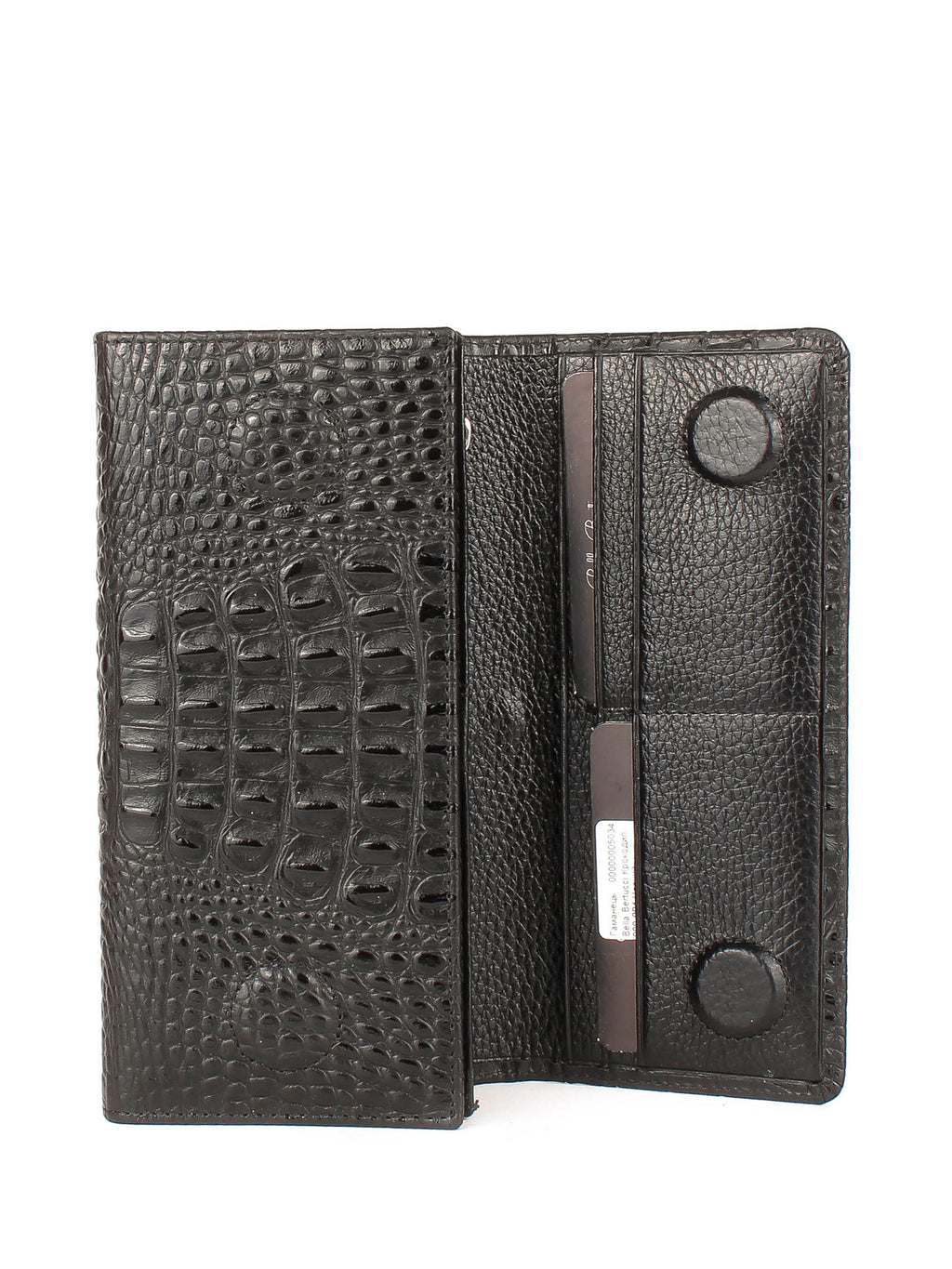 Cartera de piel italiana Negro 900-884