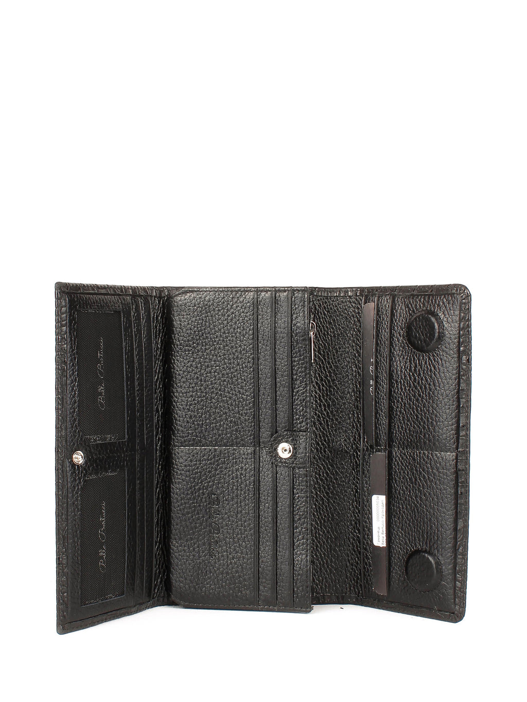 Cartera de piel italiana Negro 900-884