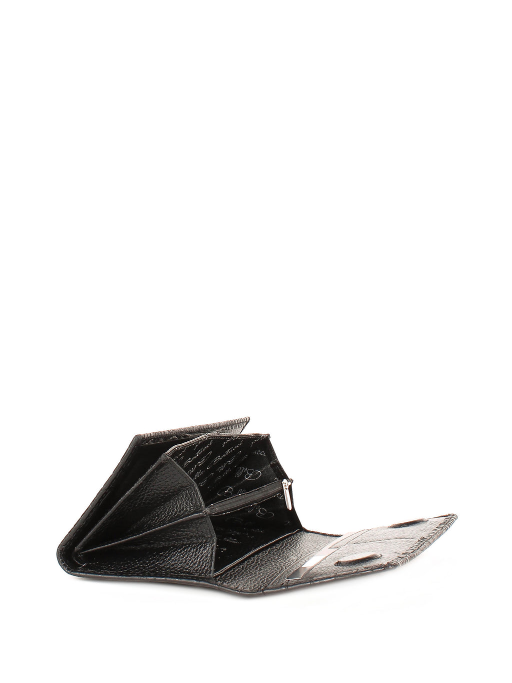 Cartera de piel italiana Negro 900-884