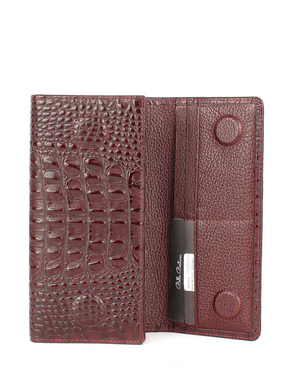 Cartera de piel italiana Burgoña 900-909