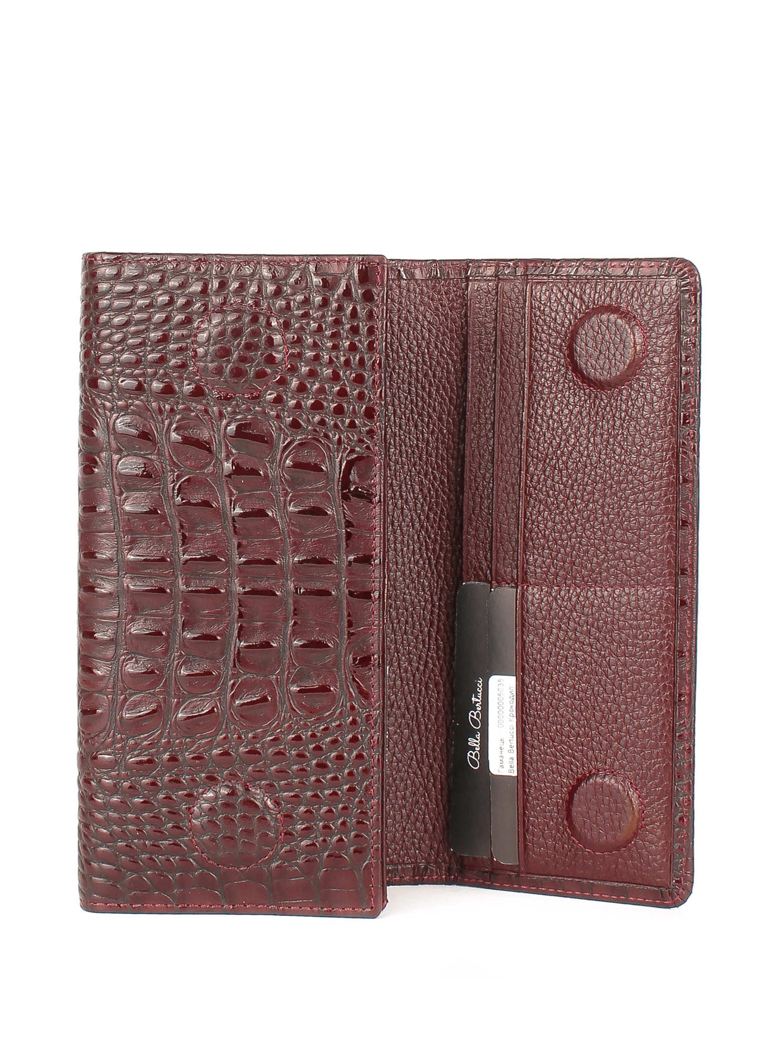 Cartera de piel italiana Burgoña 900-909