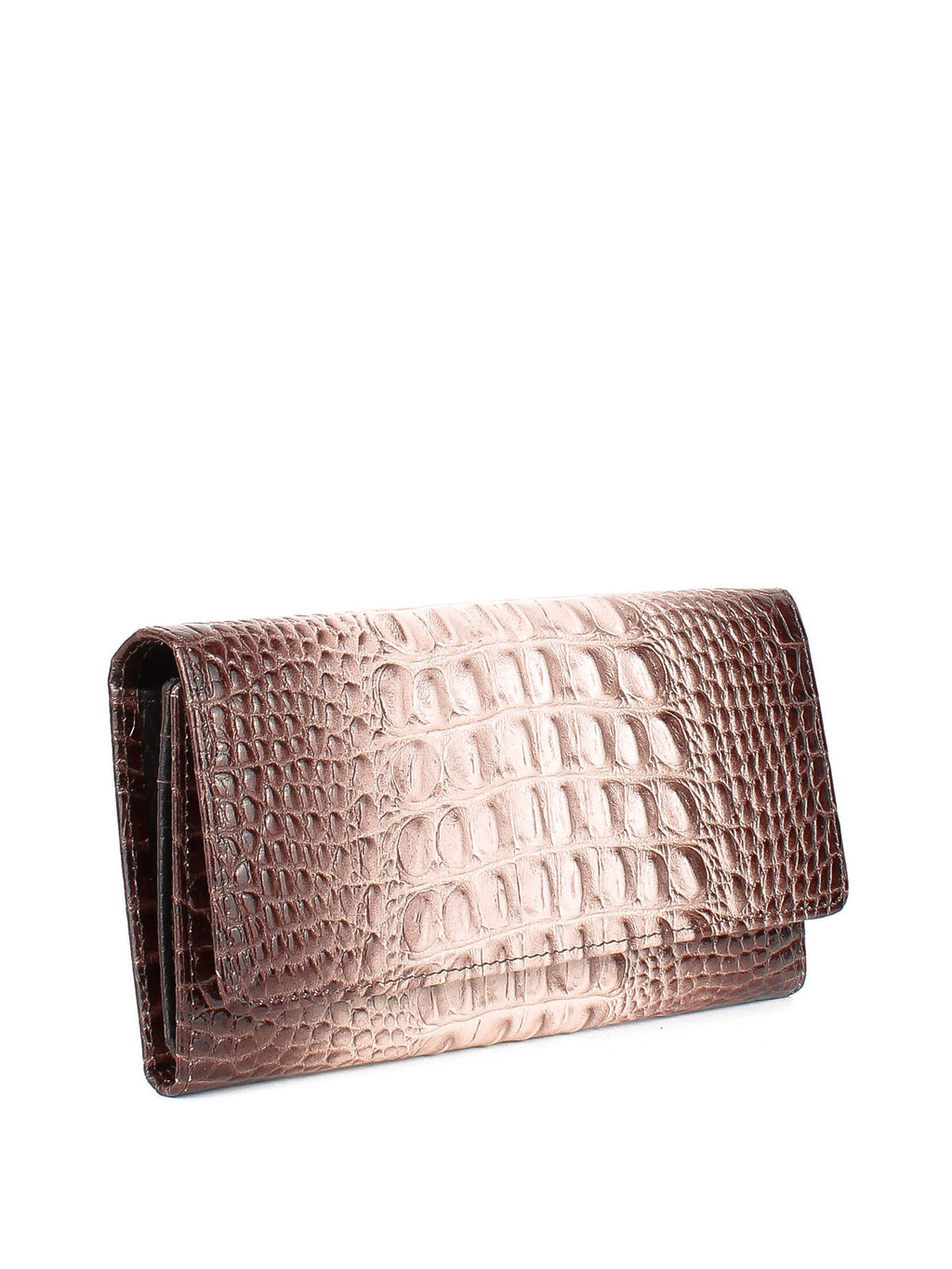 Cartera de piel italiana Gris, Marrón 900-830