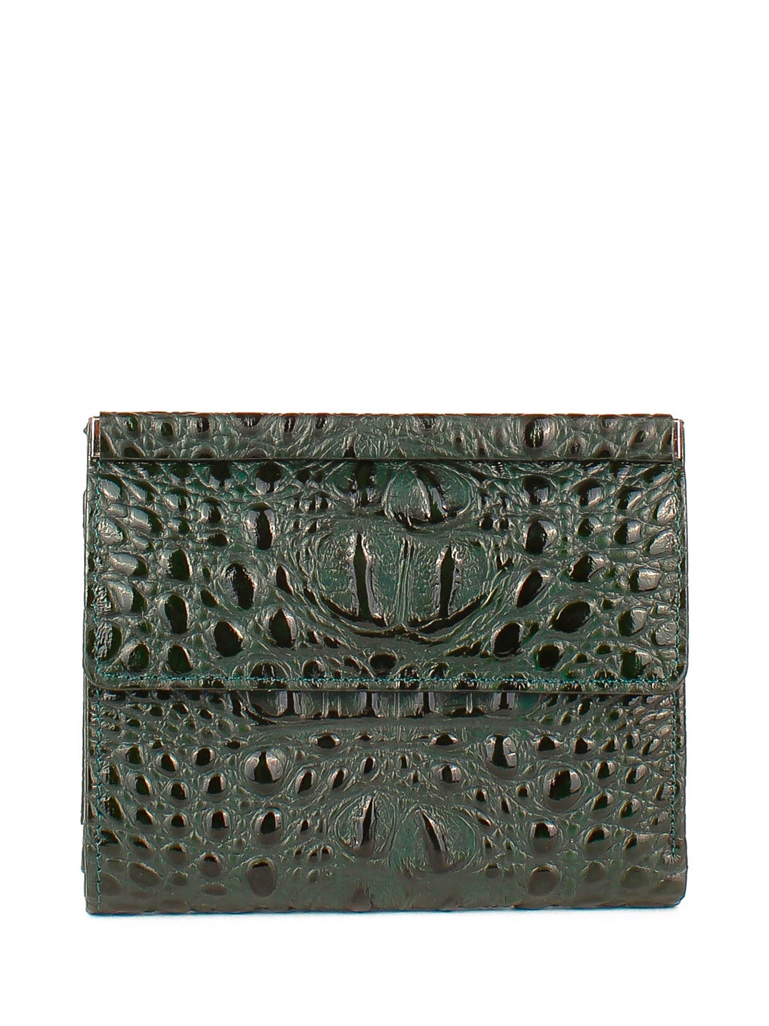Bandolera de piel italiana Verde 105-908