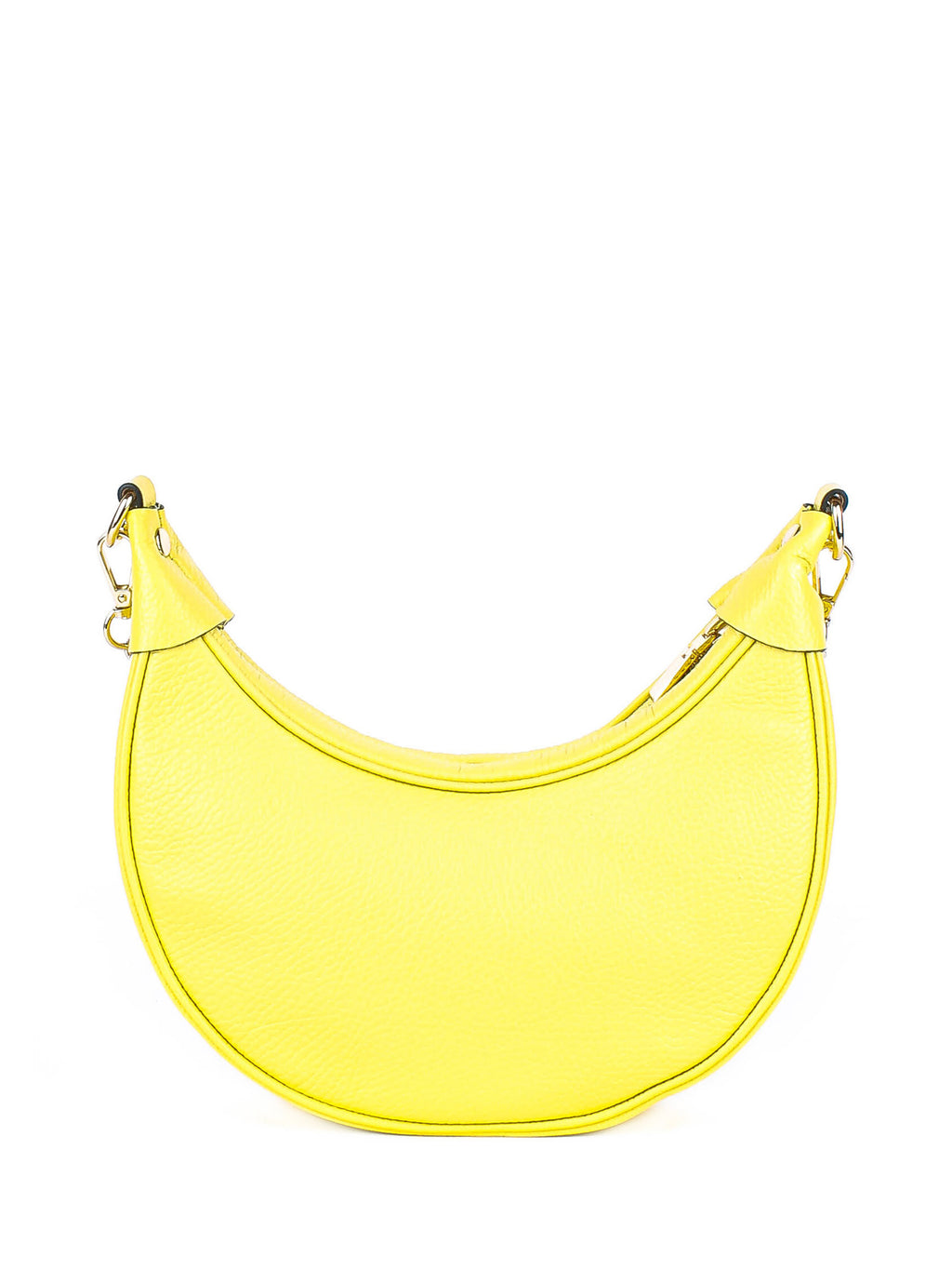 Bolso de hombro de piel italiana Amarillo 5100-15-32