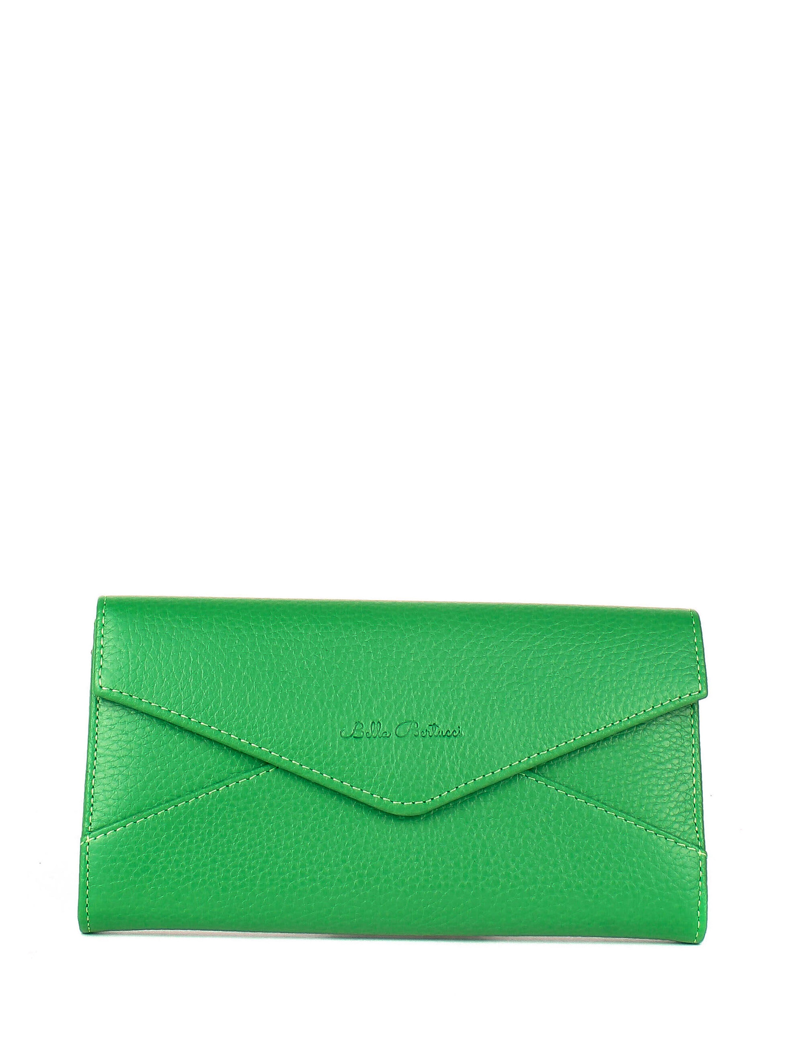 Bandolera de piel italiana Verde 157-651