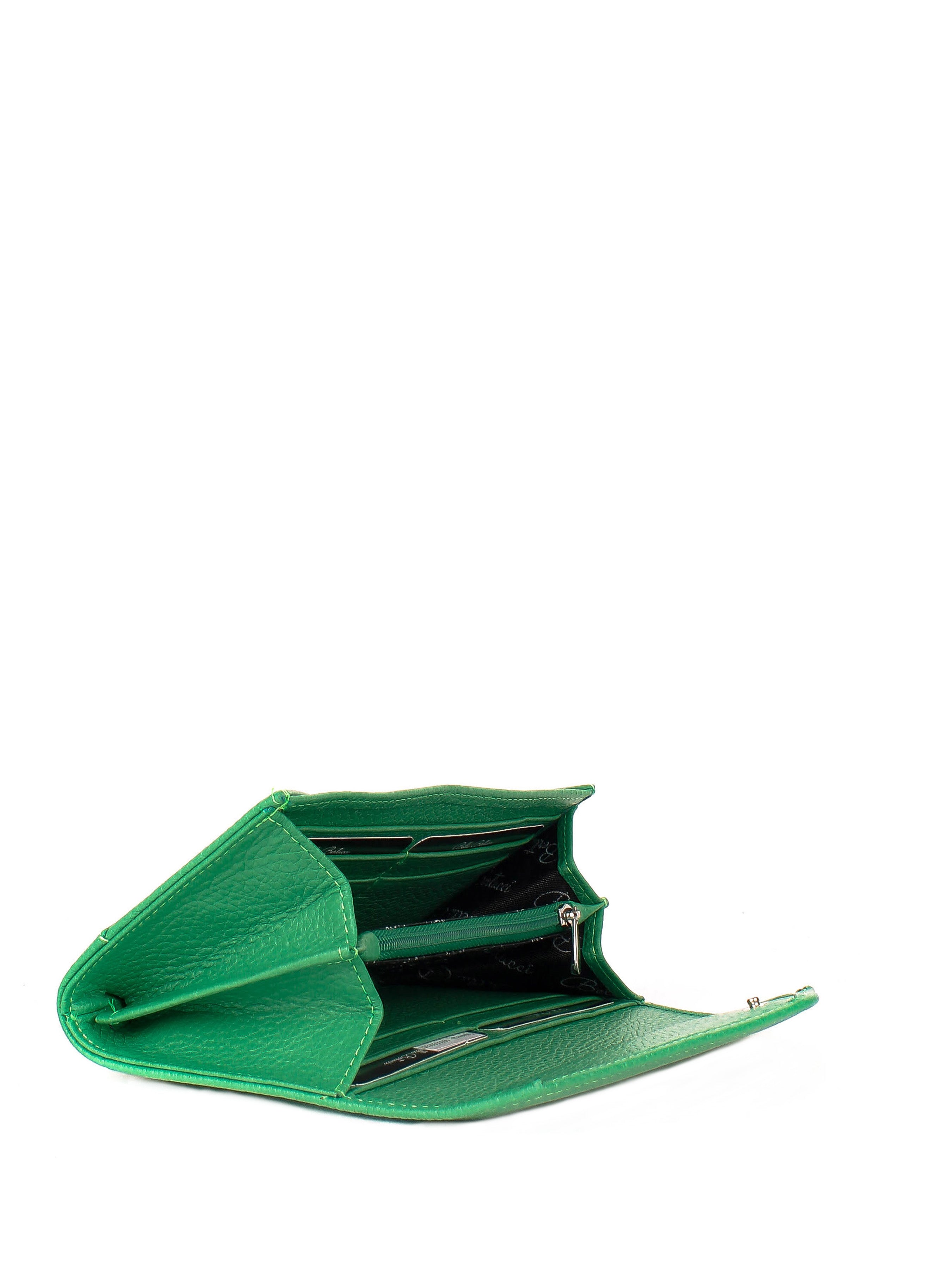 Bandolera de piel italiana Verde 157-651