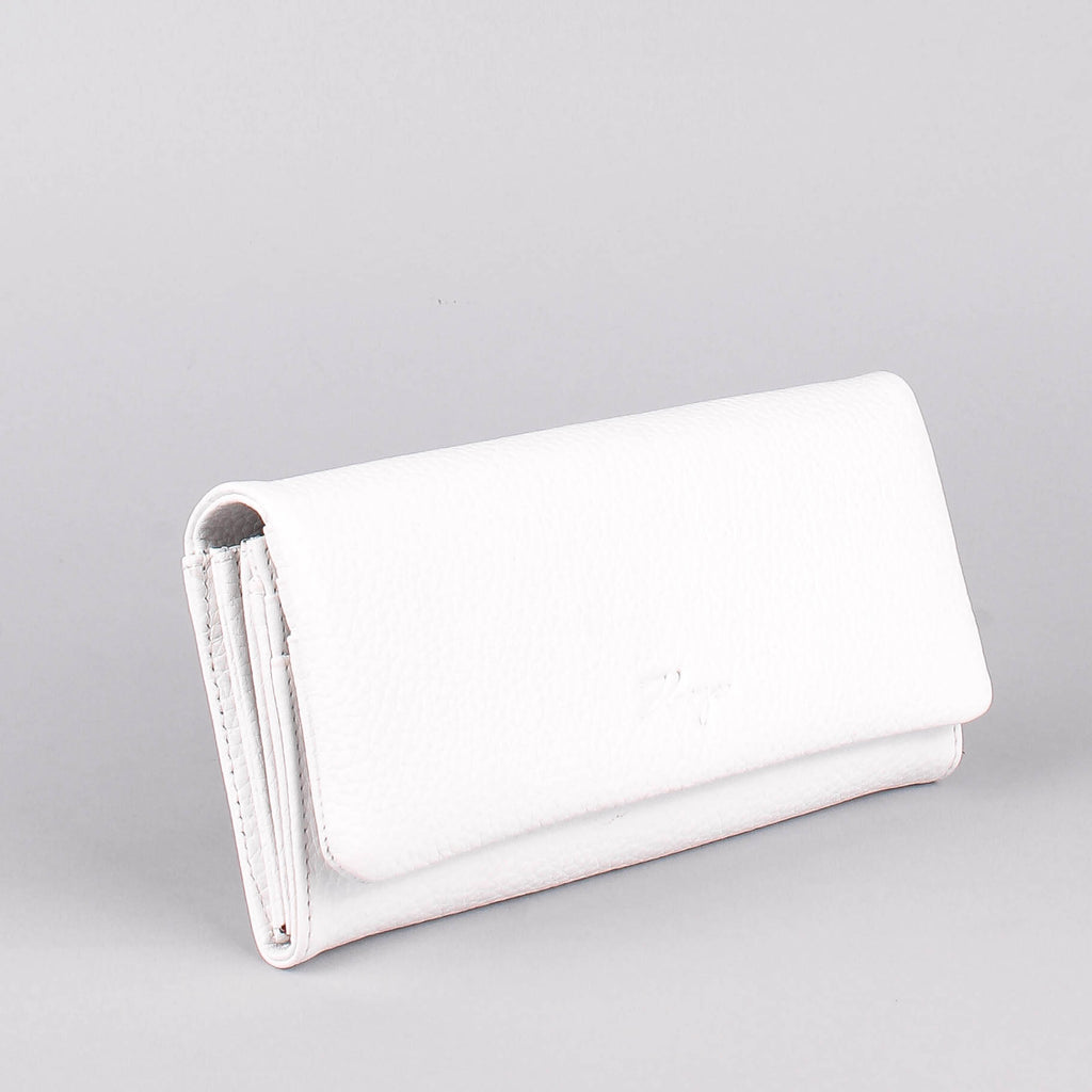 Cartera de piel italiana Blanco 1159-09