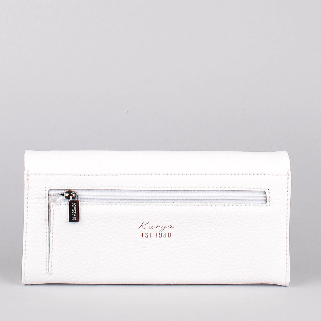 Cartera de piel italiana Blanco 1159-09