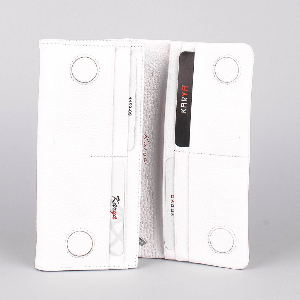 Cartera de piel italiana Blanco 1159-09